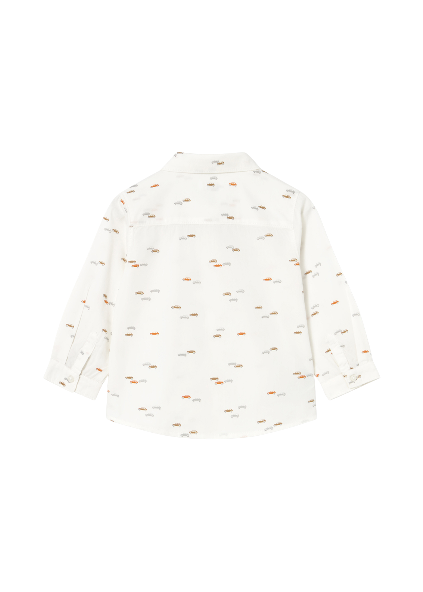 Camasa Alba cu Maneca Lunga Imprimeu Masini Gri si Portocalii 2107 col 88 Mayoral