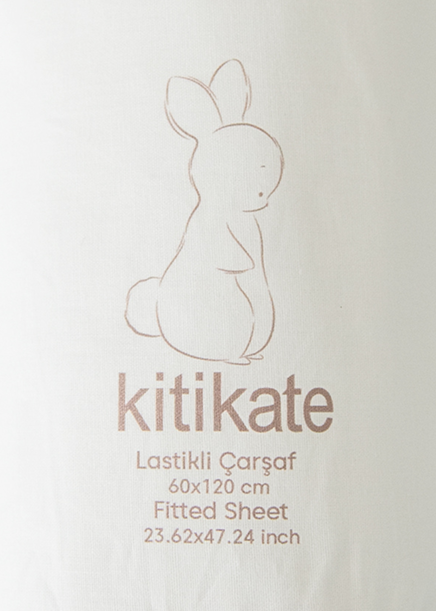 Cearceaf Alb Mediu Bumbac Organic 60 x 120 cm S09053 Kitikate