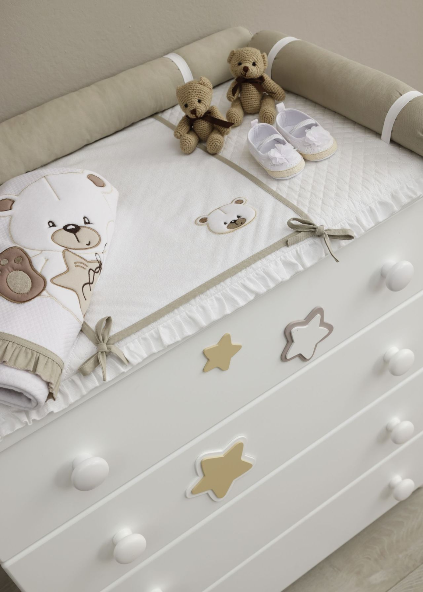 Set Lenjerie Patut 3 Piese Dido Alb-Gri Azzurra