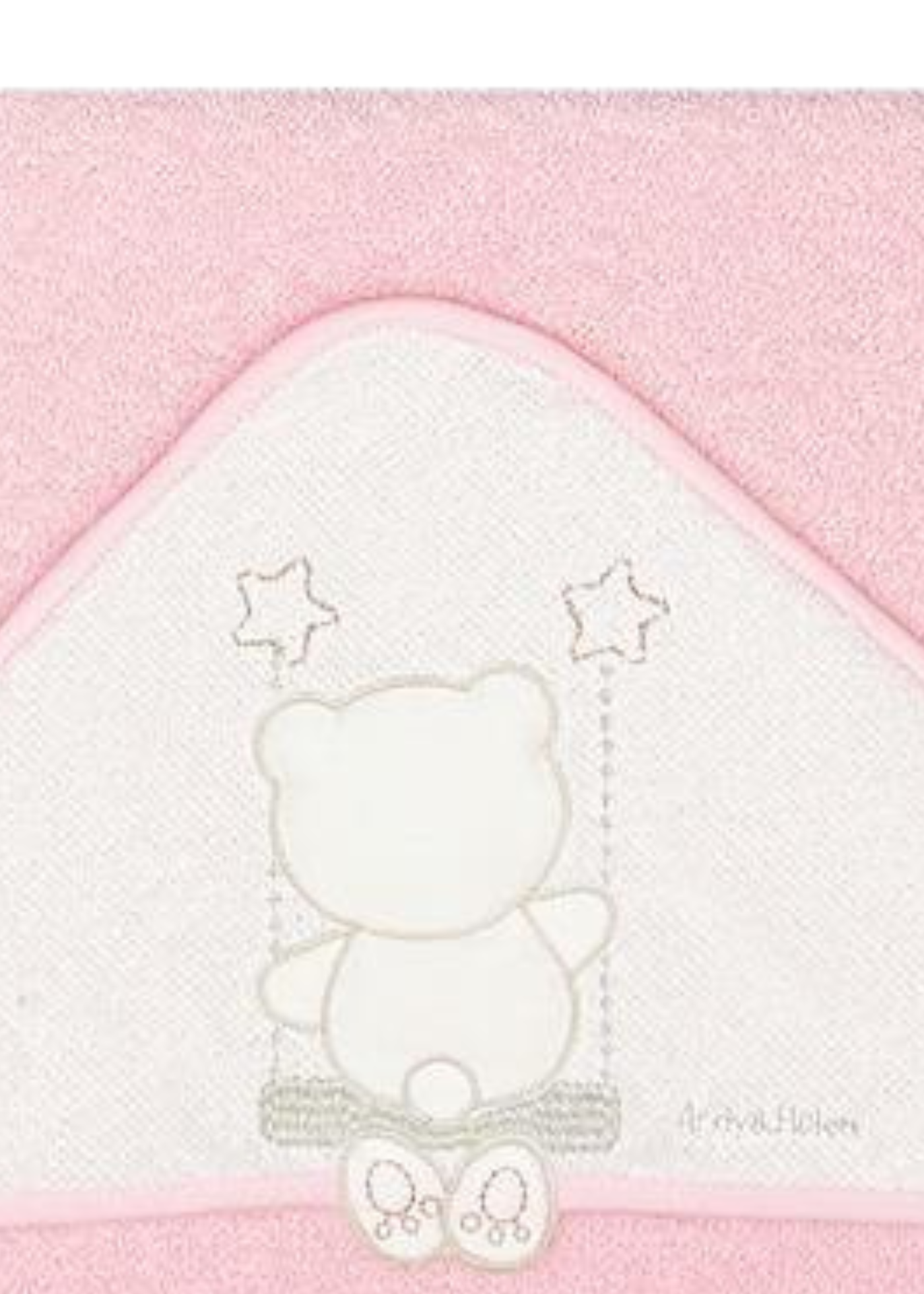 Prosop cu Capison Roz cu Ursulet in Leagan 100x100 cm D04 Andy&Helen