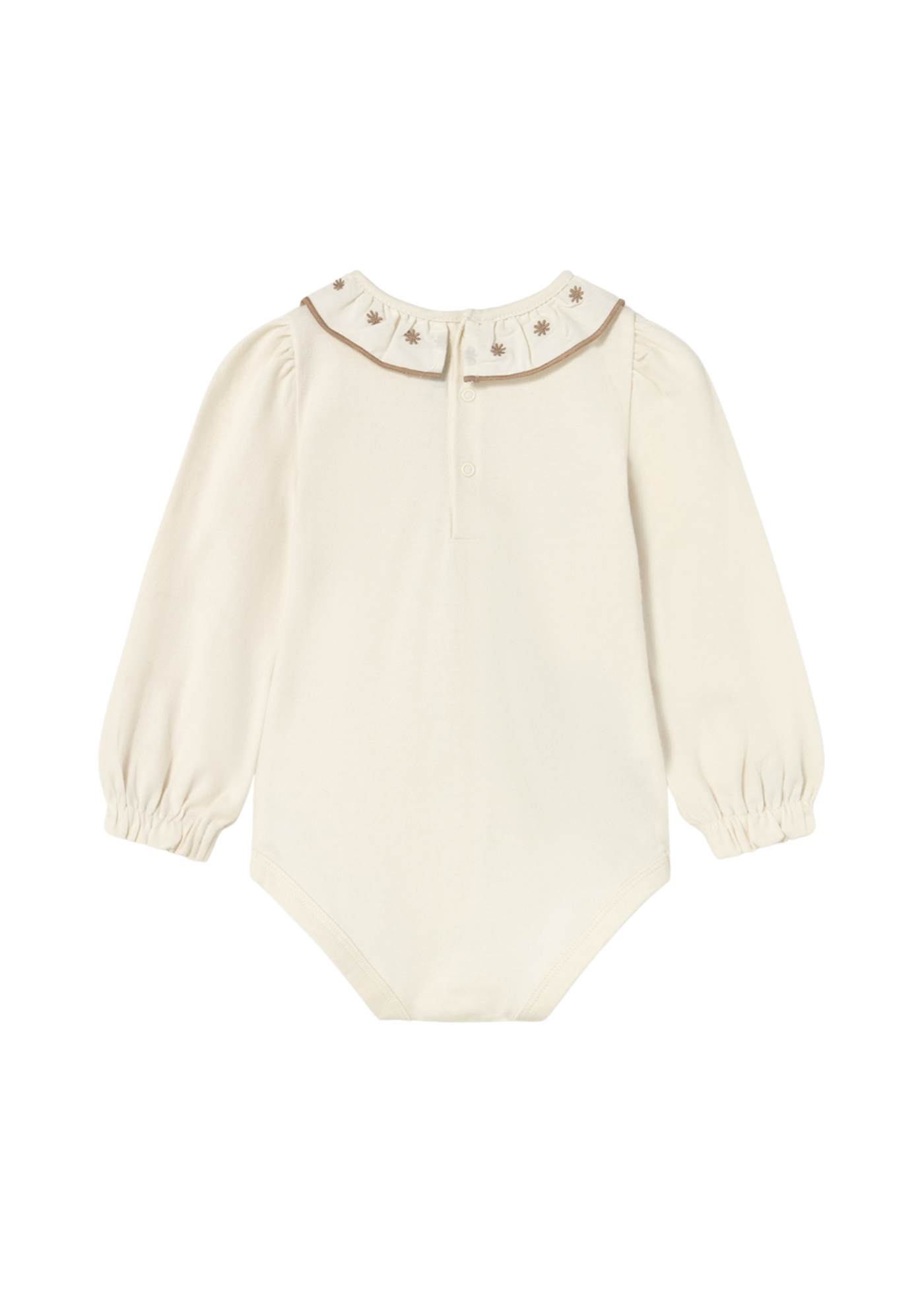 Body Bej cu Maneca Lunga cu Volan la Guler 2734 Mayoral