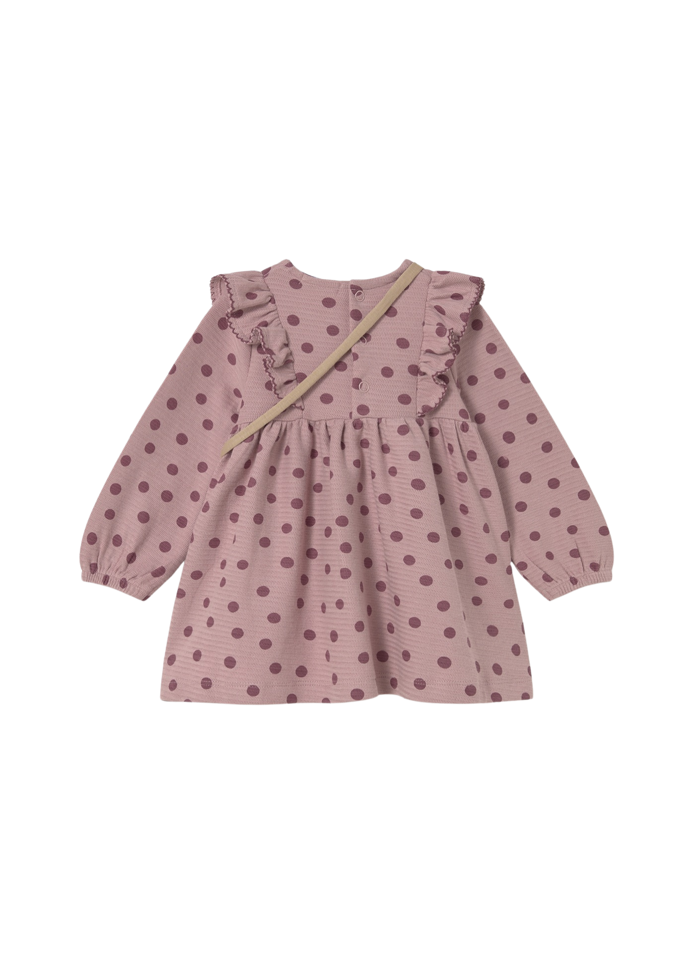 Rochie Roz cu Buline cu Geanta Bej 2920 Mayoral