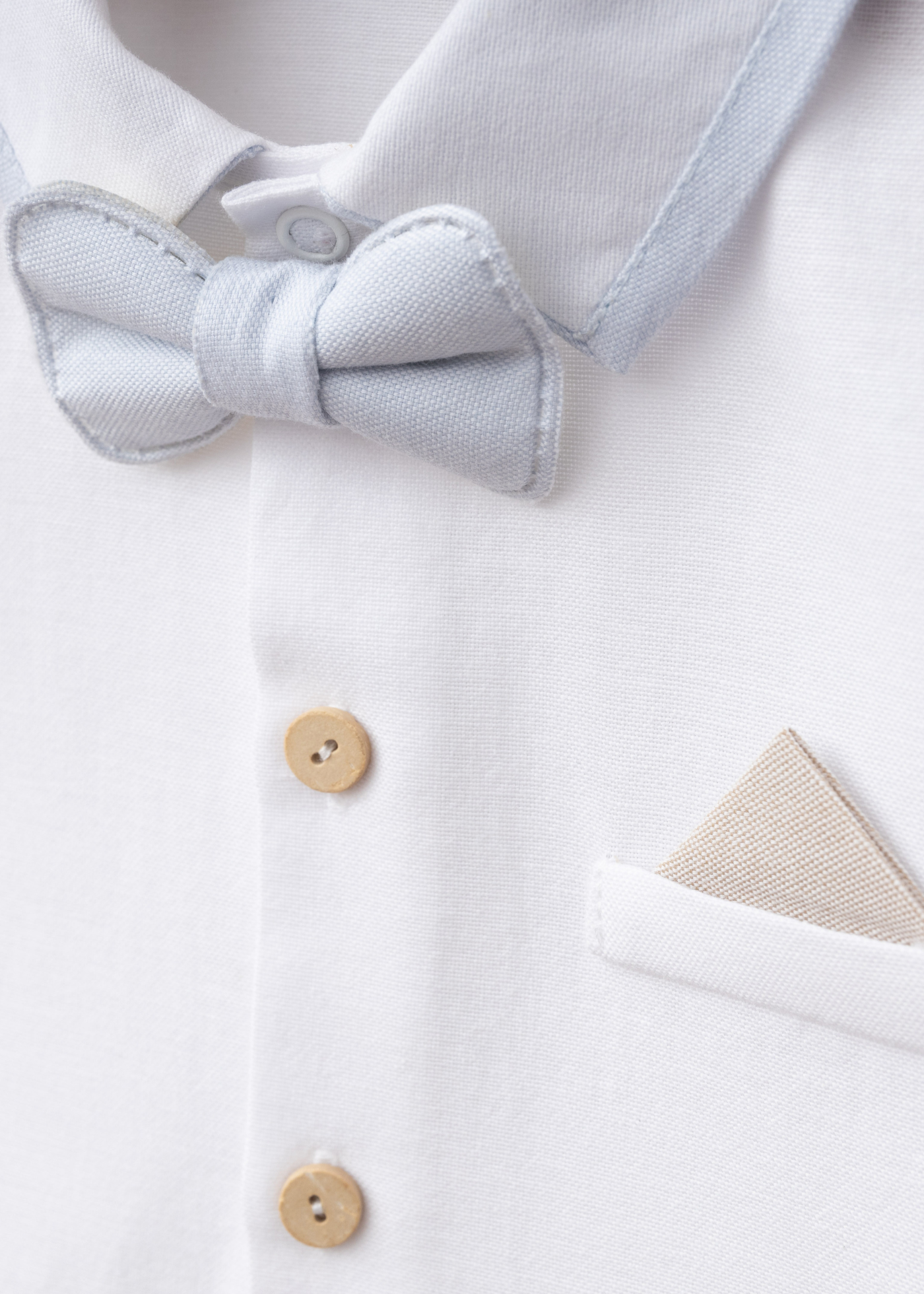 Salopeta Lunga Bleu cu Bej cu Papion 4332 MyMio