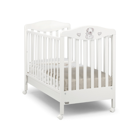 Patut bebe Lucky Alb & Crem cu sertar & 2 nivele saltea Laterala Culisabila Erbesi