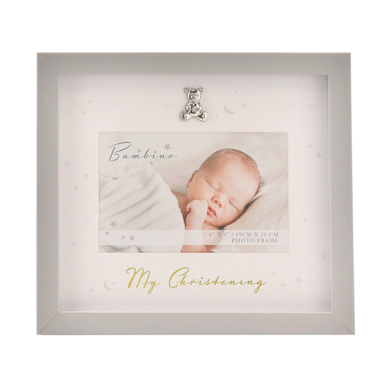 AnneBebe - Rama Foto Gri My Christening CG1568 Bambino by Juliana