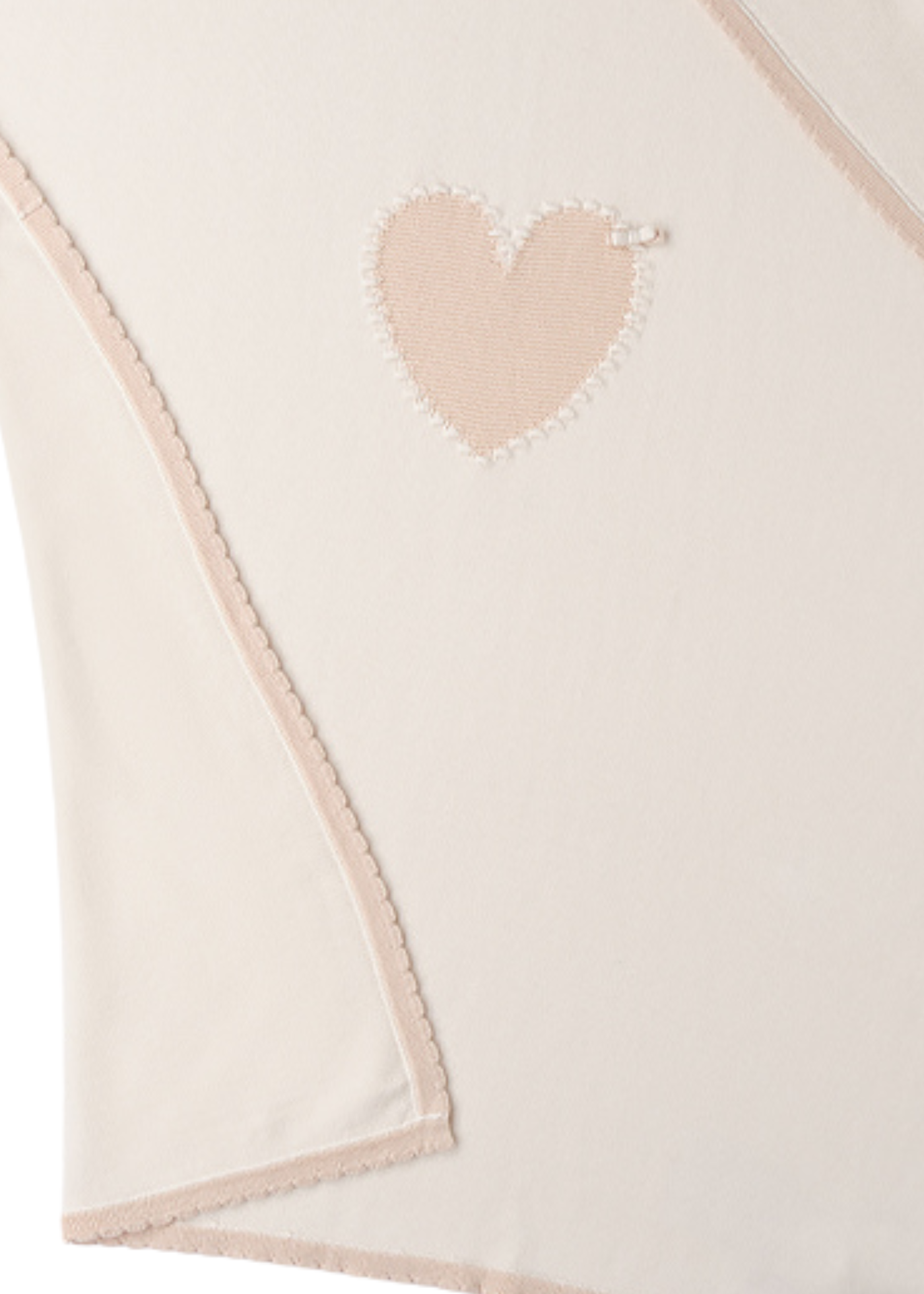 Pled Tricotat Bej cu Inima 3.F350/00 Minibanda