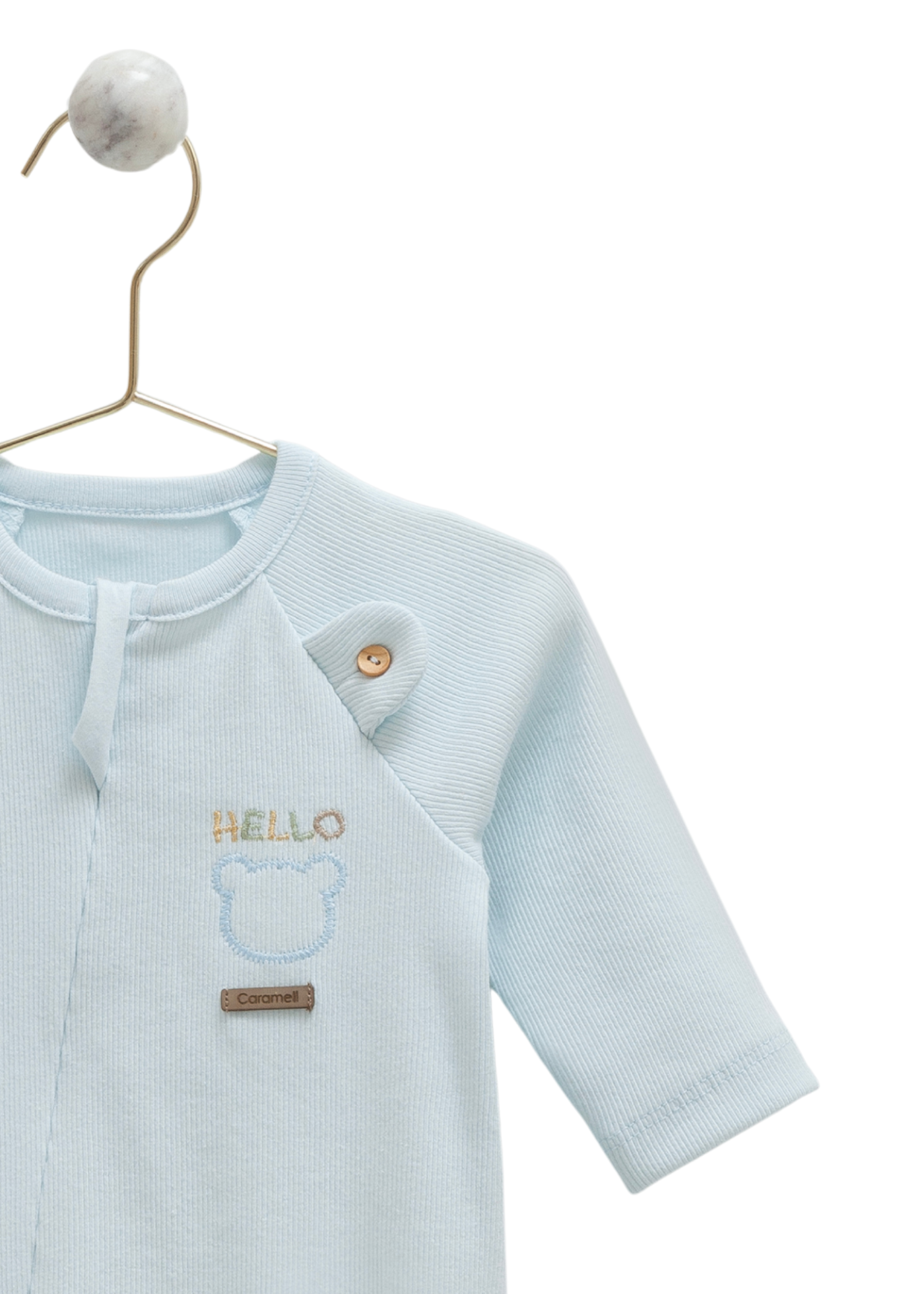 Salopeta Lunga Bleu cu Fermoar si Urs TE1950 Mell Sweet Baby