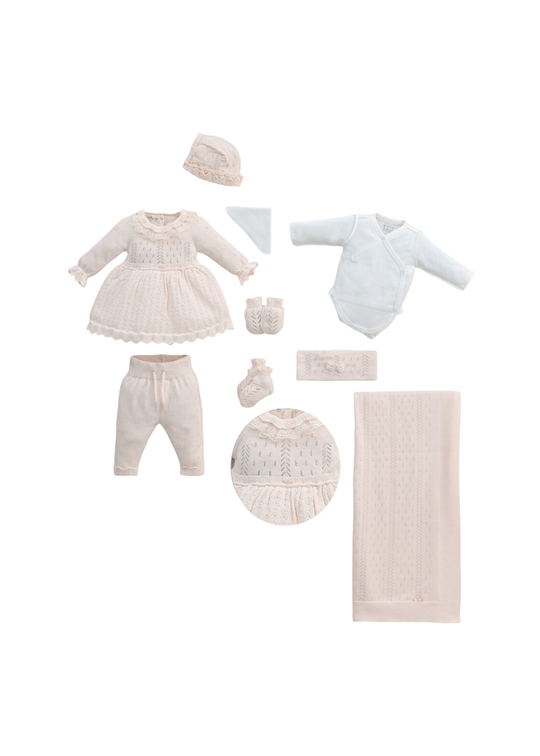 Set Maternitate 9 Piese Tricotat Somon 3110 Leo King