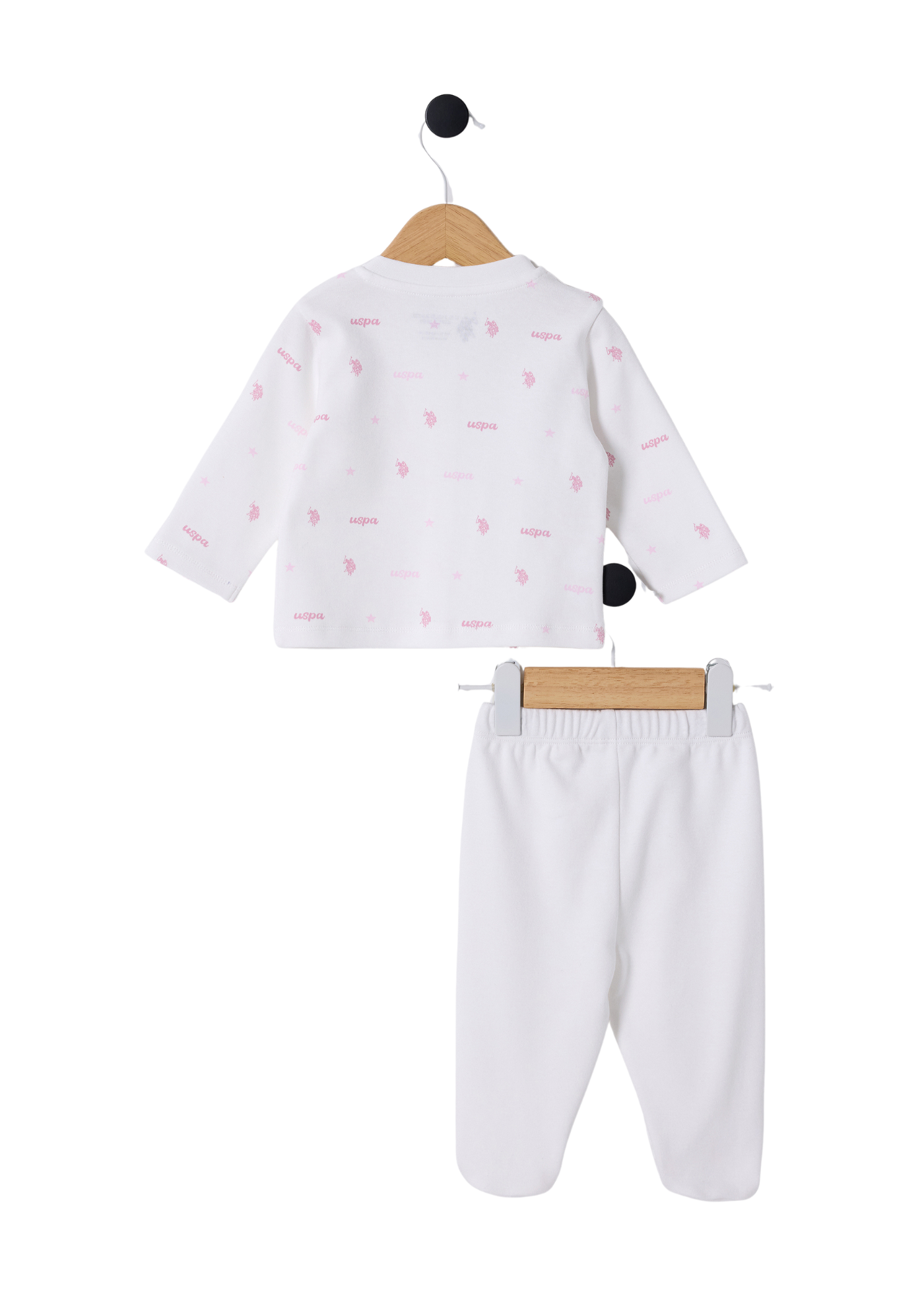 Set 3 Piese Ivory cu Imprimeu Logo Roz USB2359 Us Polo Assn