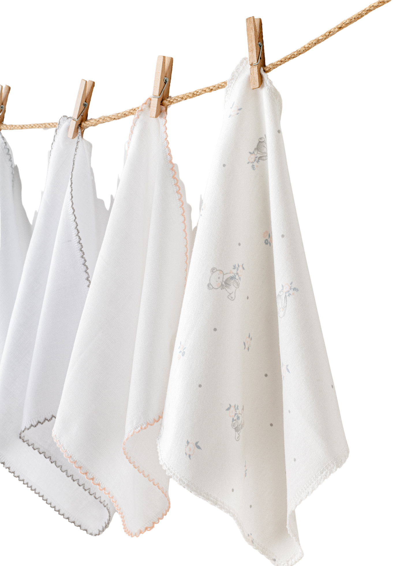 Set 5 Batiste Crem cu Iepuri AC25641 Andywawa