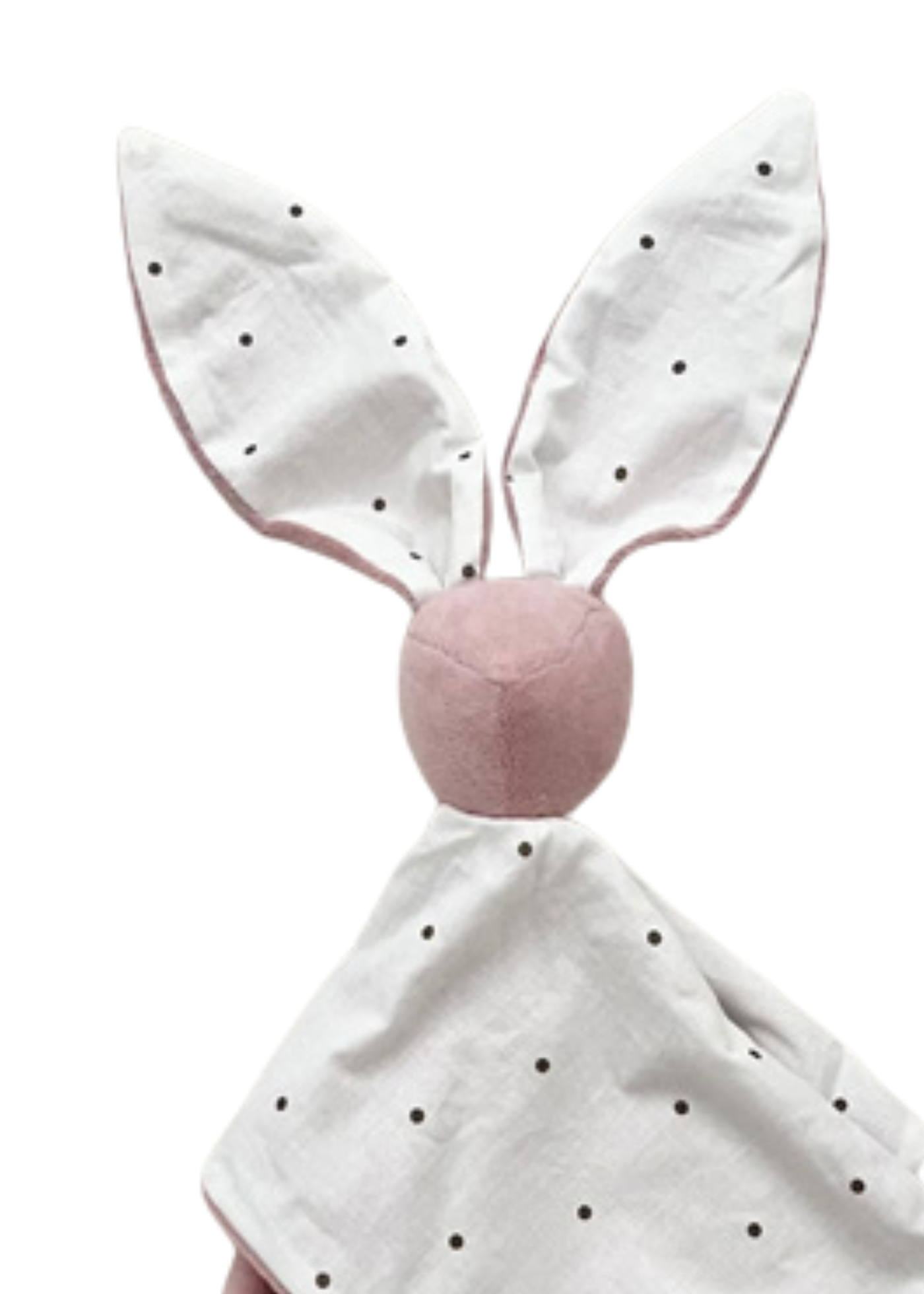 Jucarie Atasament Iepuras Roz Pudra cu Picouri Dots&Powder Pink 1090-1001-1 Dada&Rocco