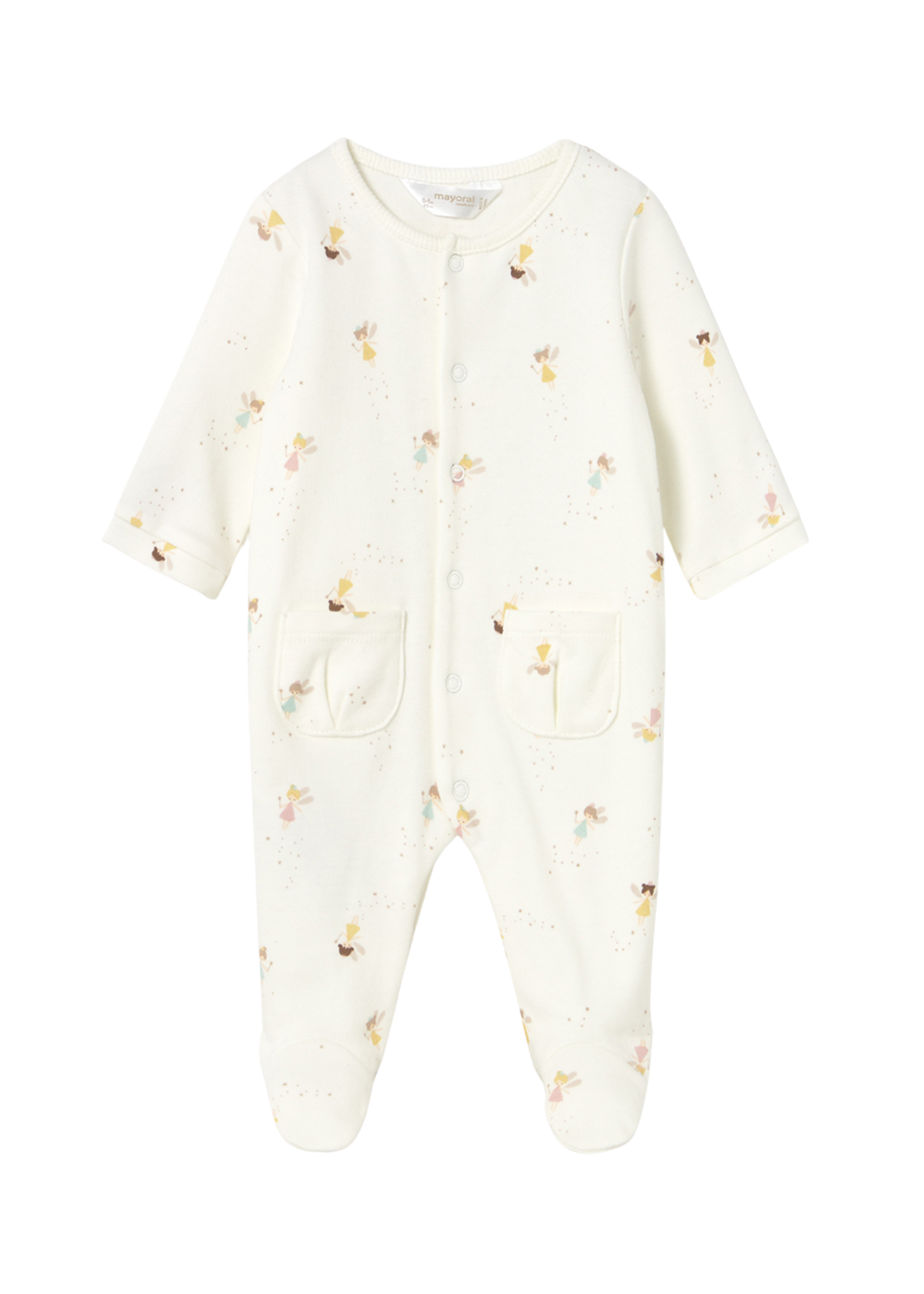 Set 2 Salopete Lungi Crem cu Imprimeu Stele si Zana 2703 Mayoral