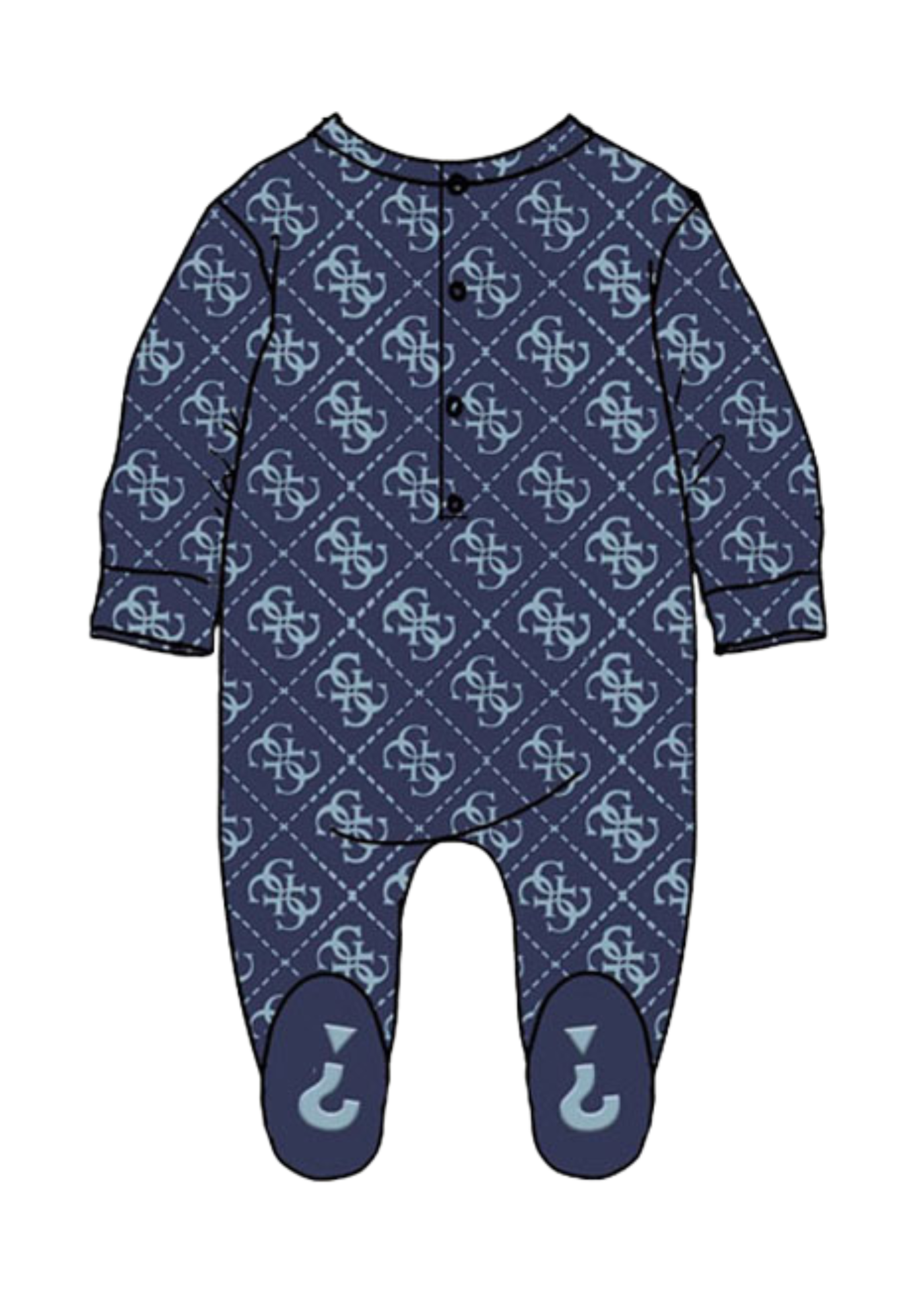 Salopeta Lunga Bleumarin Imprimeu Monograma P5BG01 KA6W1 P7XA Guess