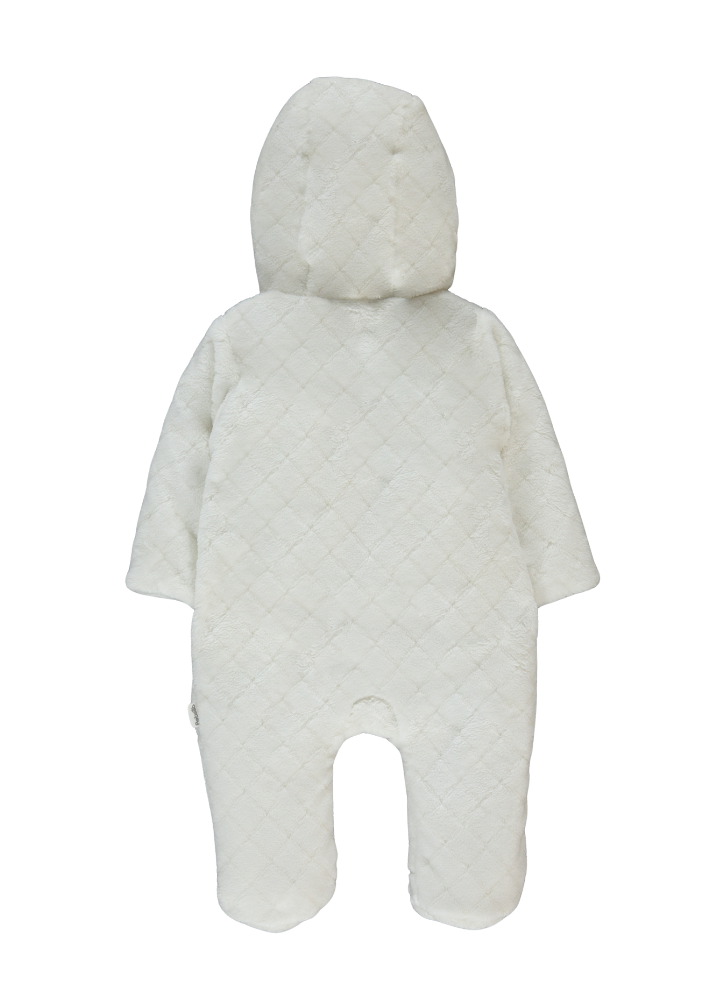 Combinezon Crem din Plus cu Fermoar si Gluga K5132 Bebetto