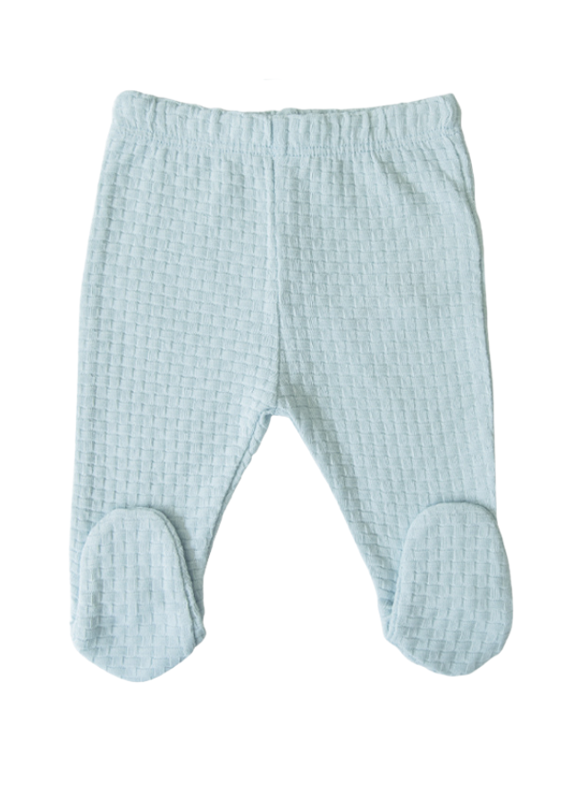 Set 2 Piese Crem cu Bleu cu Urs Bluza cu Pantaloni din Bumbac Organic S41084 KitiKate