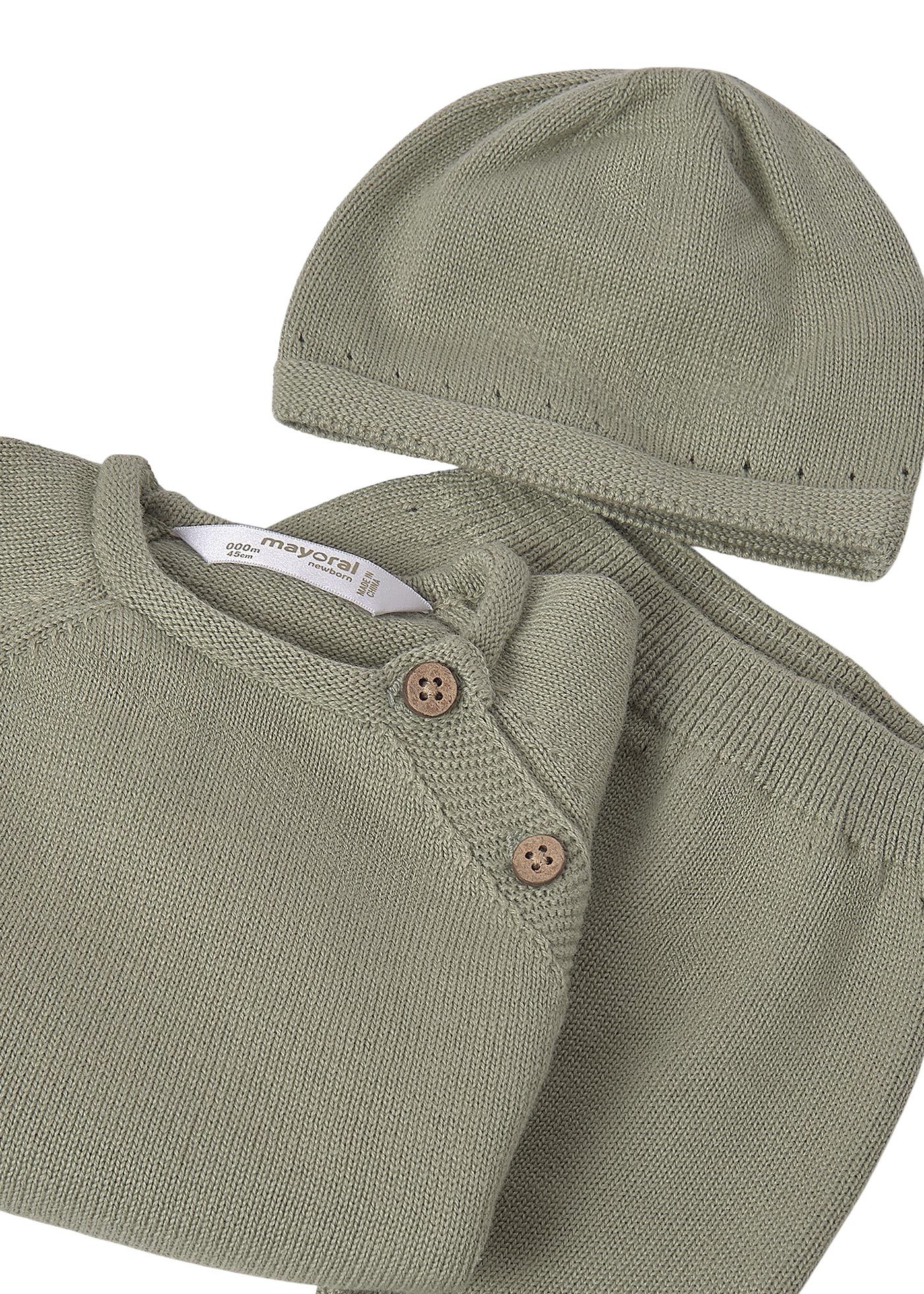 Set Cadou Bebe 3 Piese Tricotat Verde 9981 Mayoral