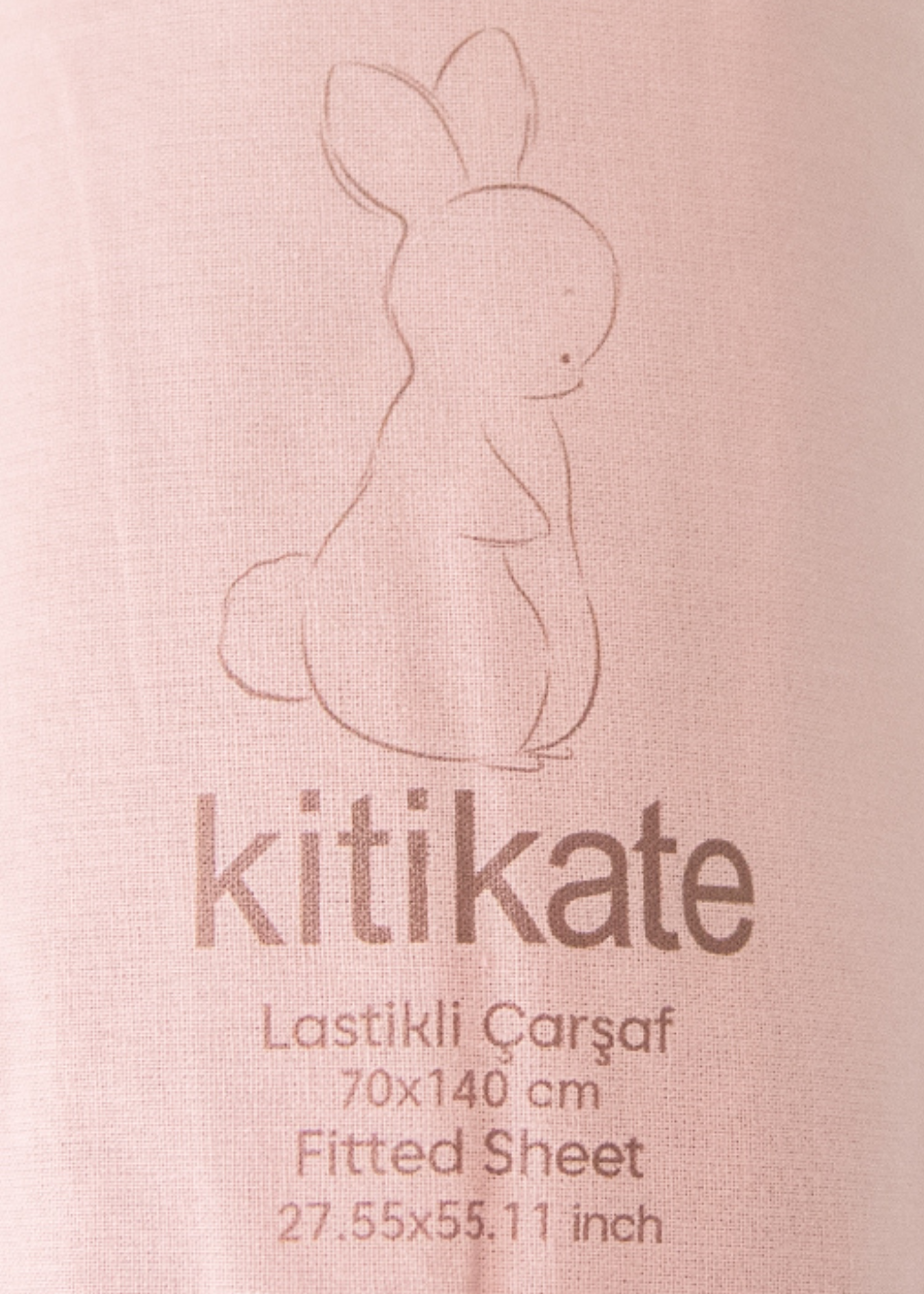 Cearceaf Roz Mare Bumbac Organic 70 x 140 cm S09015 Kitikate