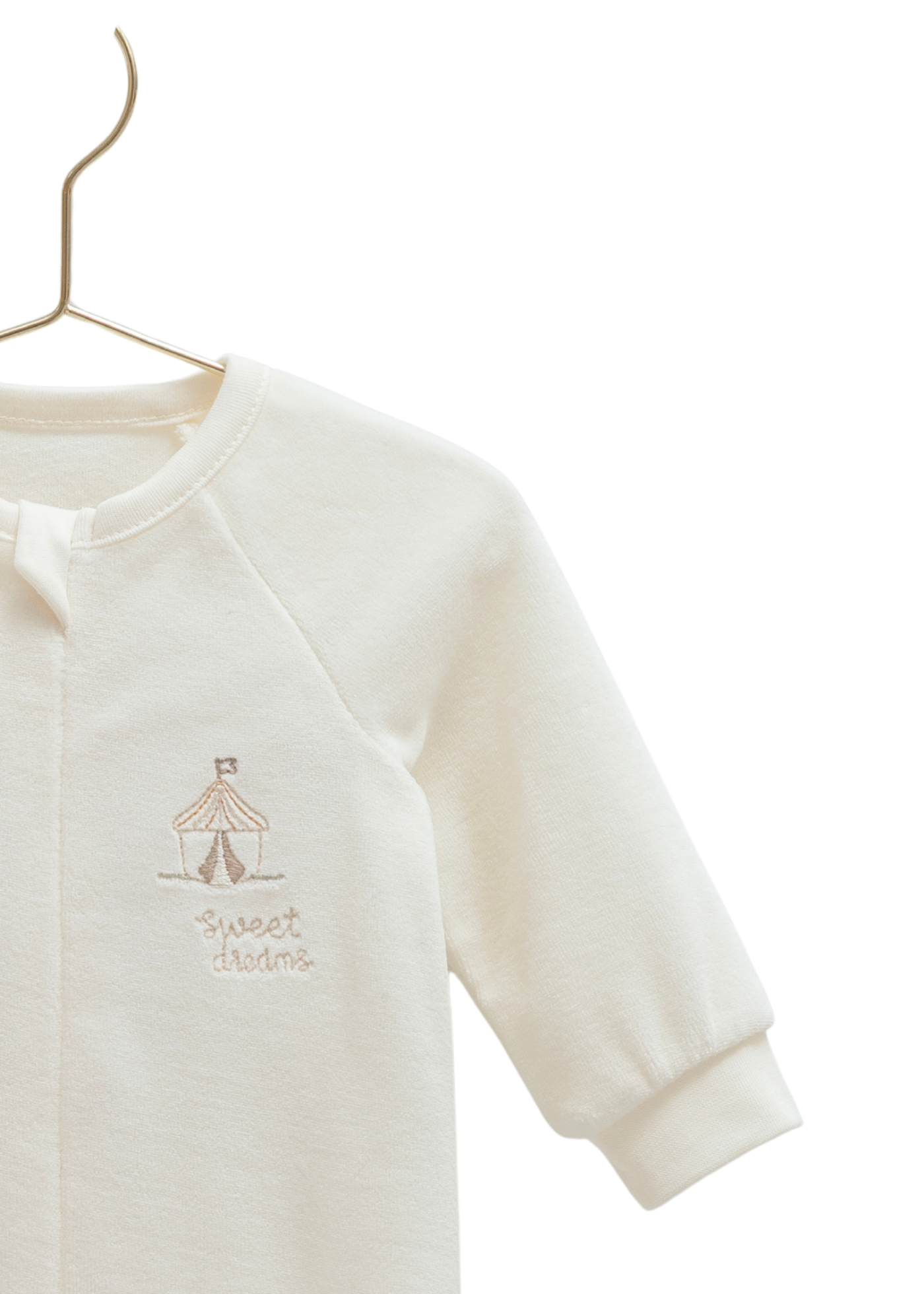 Salopeta Lunga Velur Crem cu Fermoar TE2153 Mell Sweet Baby