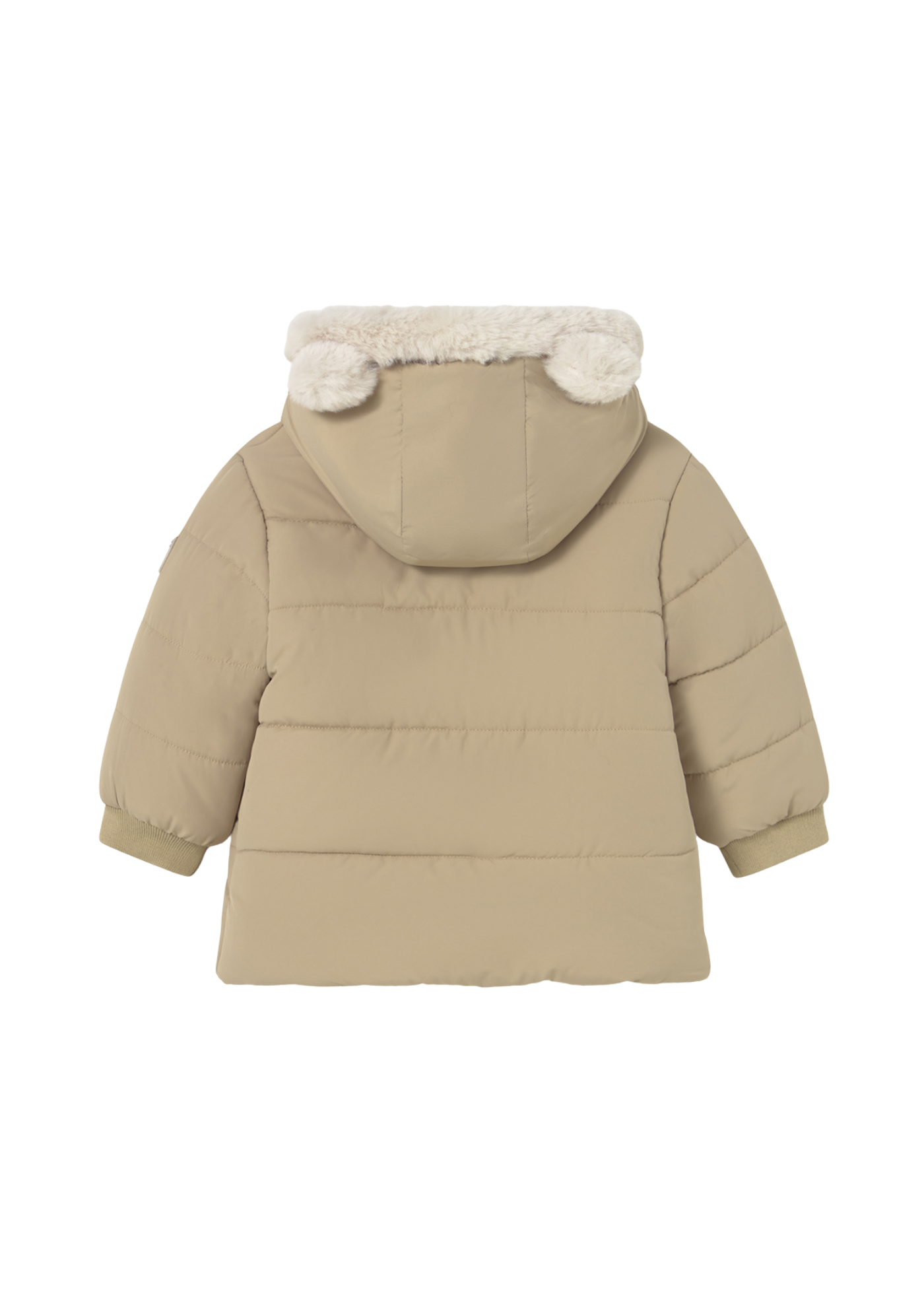 Geaca din Fas Bej cu Gluga cu Blana 2424 Mayoral