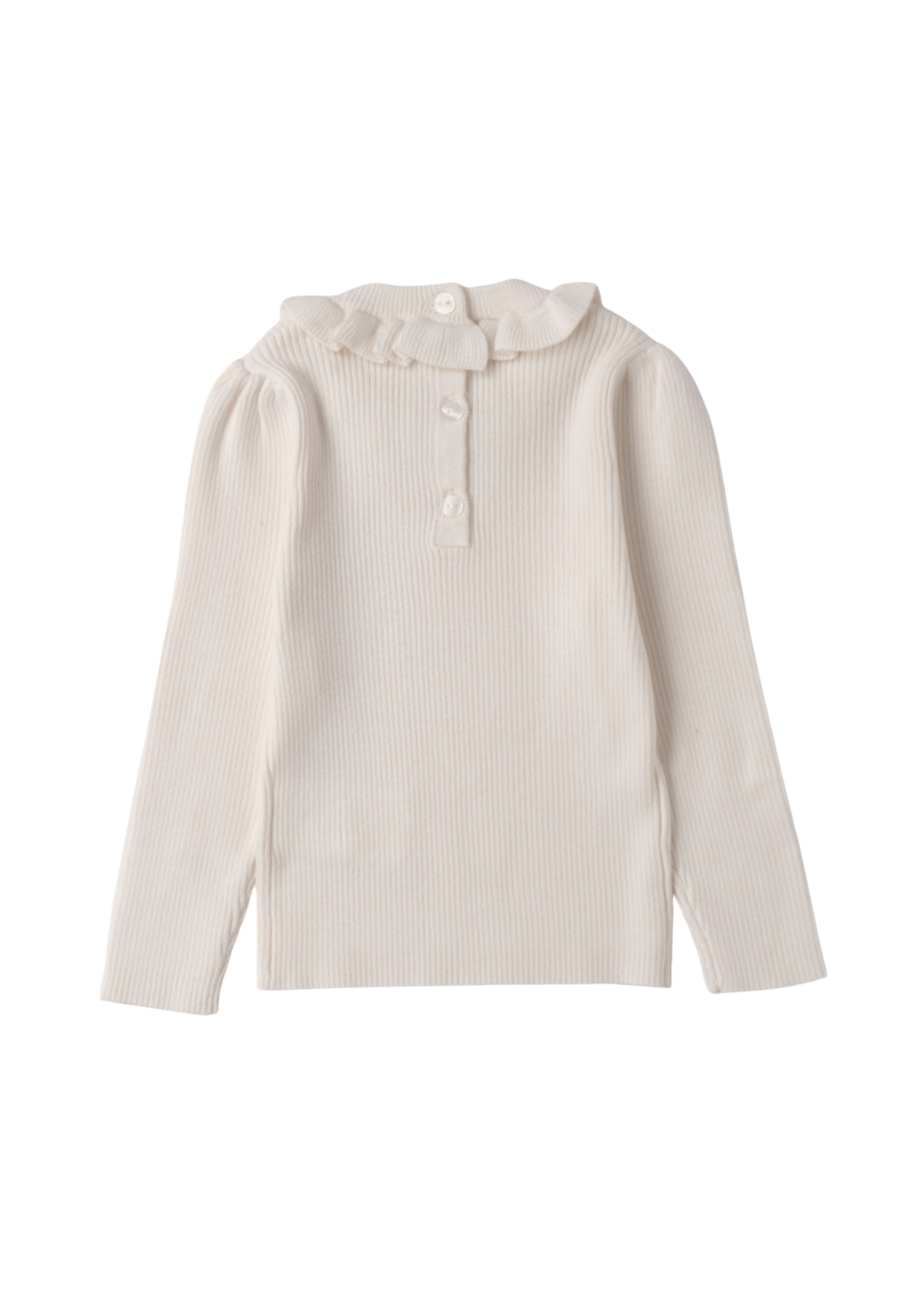 Pulover Crem cu Volan la Guler 4.F289/00 iDO