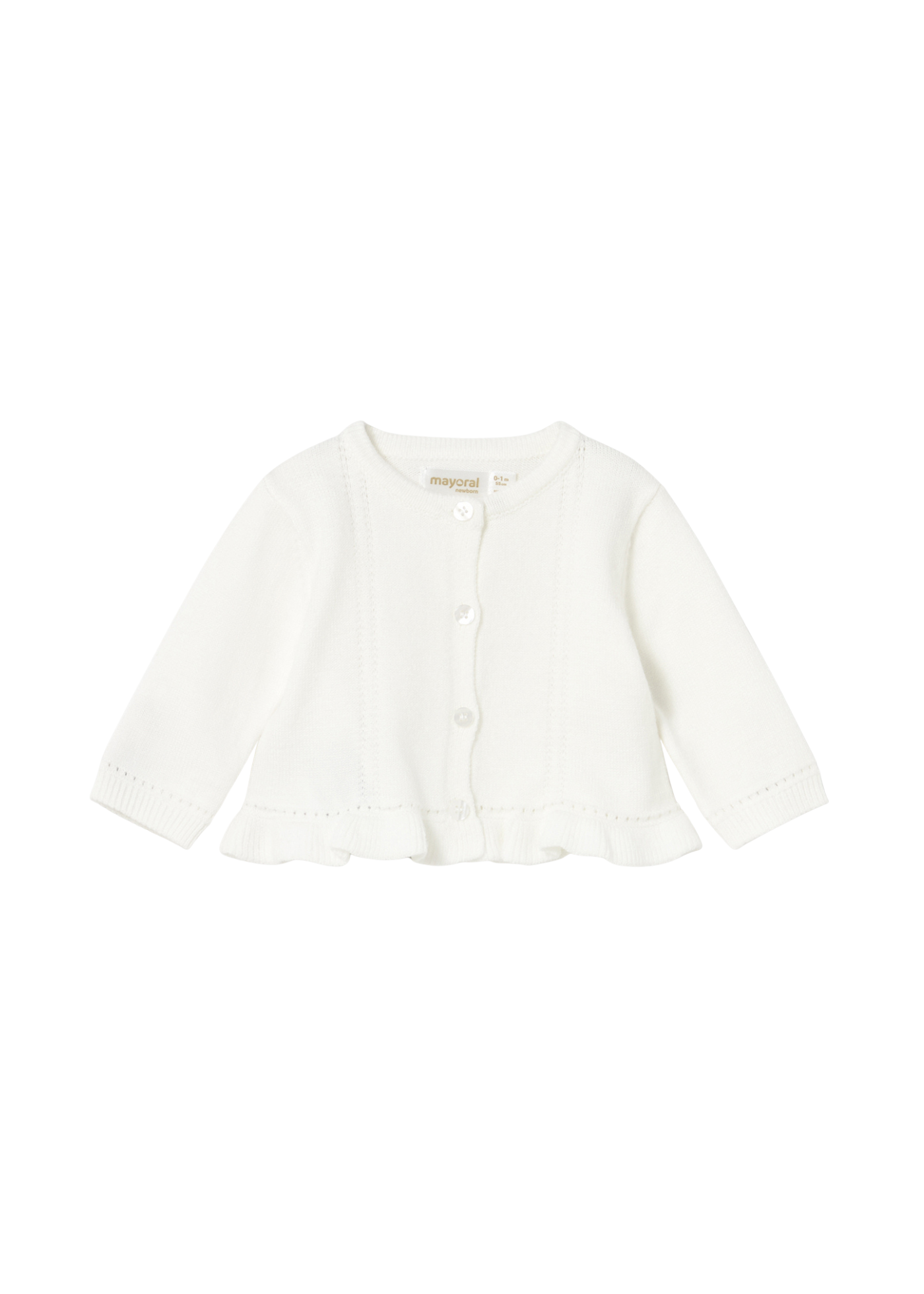 Set 3 Piese Crem Cardigan Tutu cu Sclipici si Body 2830 Mayoral