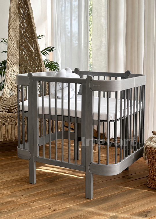Patut Nika Slim gri cu bare rotunde  60x95/120 cm INGVART