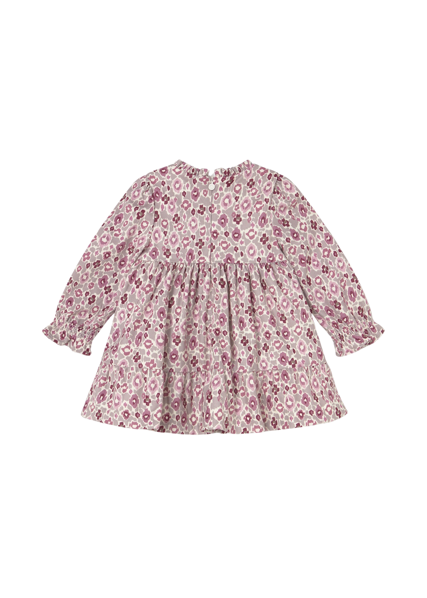 Rochie din Catifea Roz Pudra cu Maneca Lunga cu Imprimeu Flori 2909 Mayoral