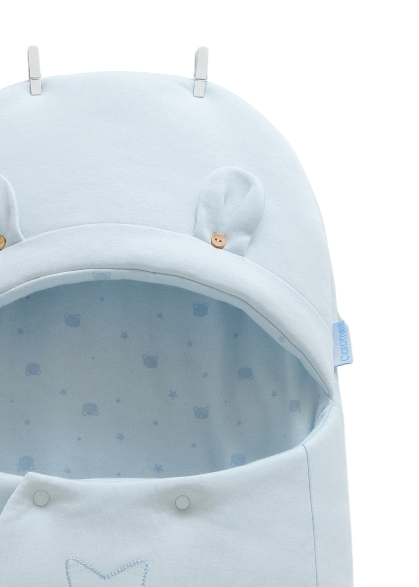 Portbebe Bleu cu Broderie Stea ANE1826 Mell Sweet Baby