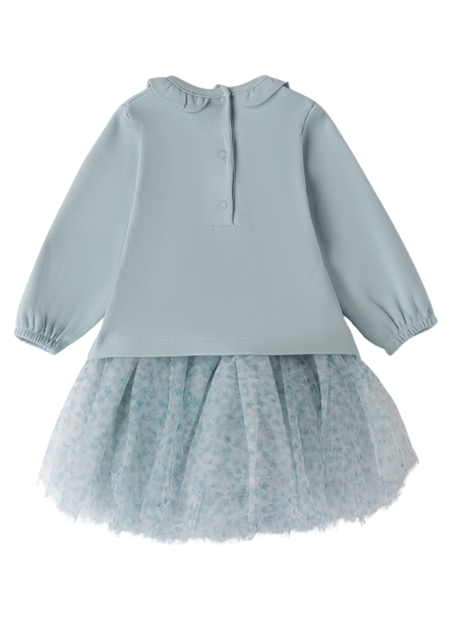 Set 2 Piese Turquoise Bluza Sport cu Inima si Fusta Tutu din Tulle 0A4300.00 iDO