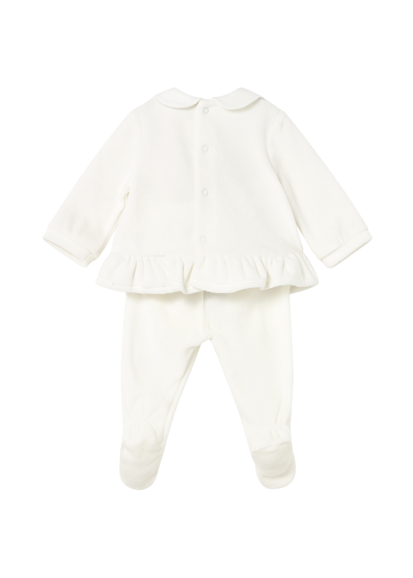 Set Bluza si Pantaloni Lungi Velur Crem 2554 Mayoral