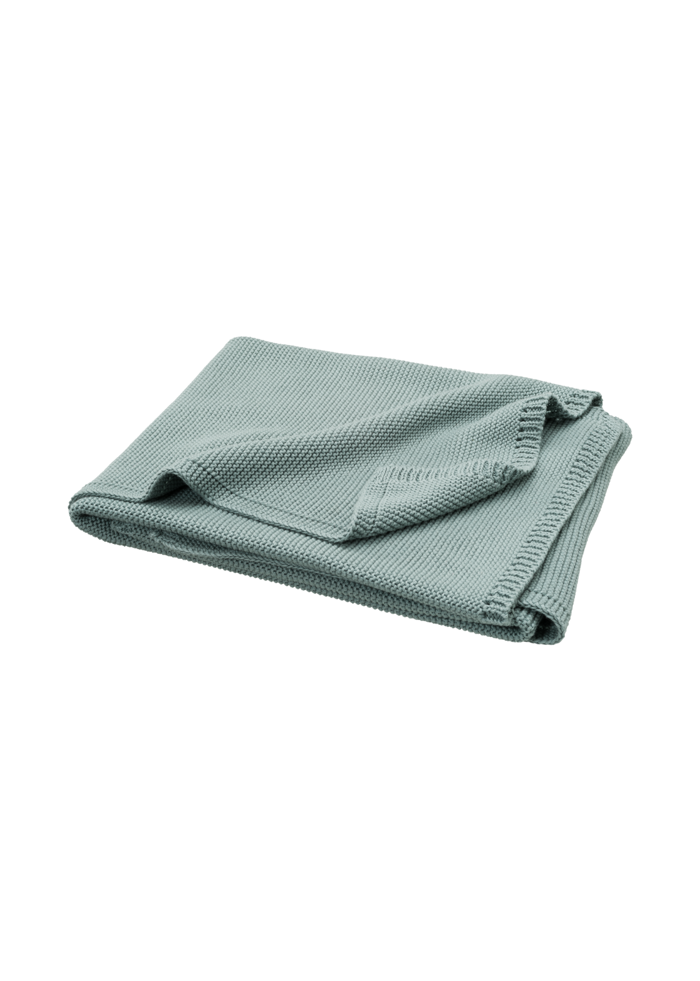 Patura Tricotata Verde din Bumbac Organic 80x100 cm B200-05 Fresk