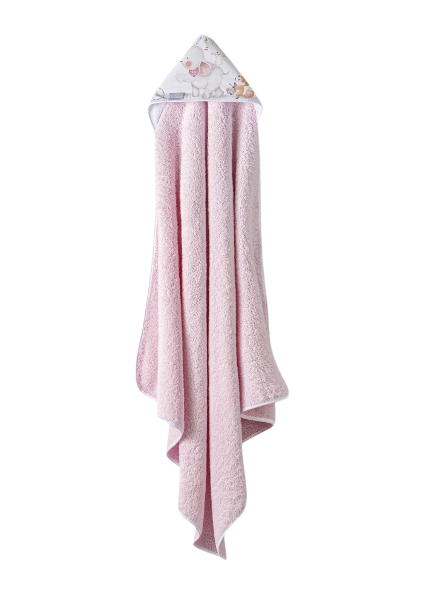 Prosop cu Capison 100x100 cm Roz cu Elefantel D1219-02 InterBaby