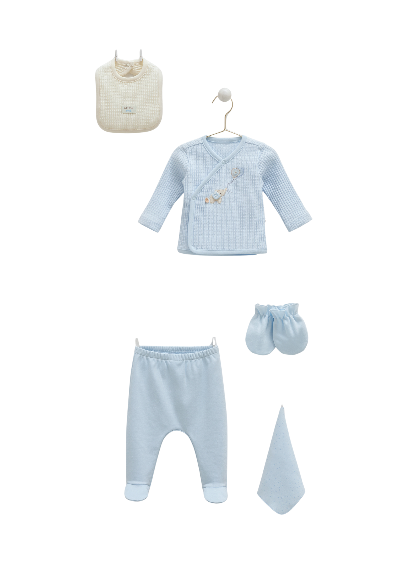 Set 10 Piese Maternitate Bleu cu Elefant ZU1585 Mell Sweet Baby