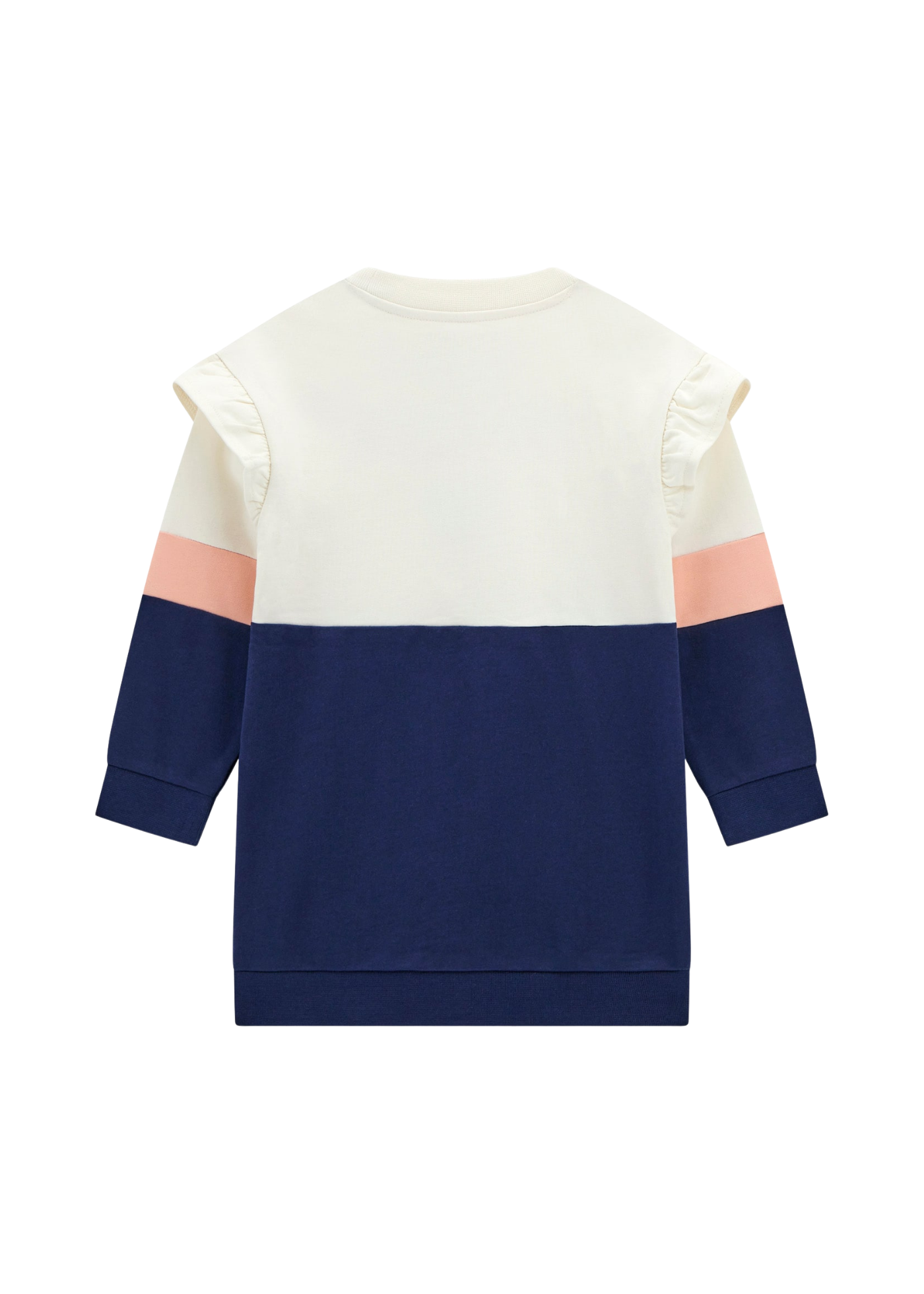 Rochie Bumbac cu Maneca Lunga Alb cu Bleumarin K5YK06 KA6R4 F078 Guess