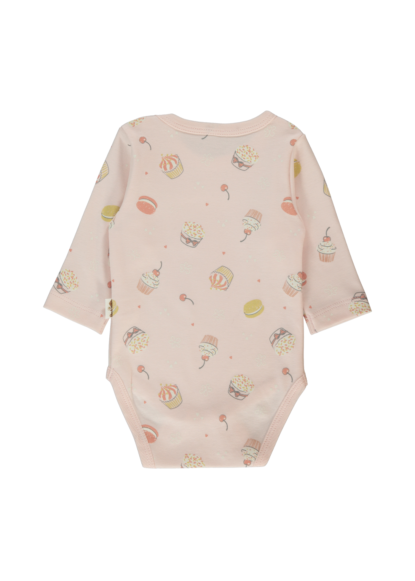 Body Roz cu Maneca Lunga Imprimeu Briose T4085 Bebetto