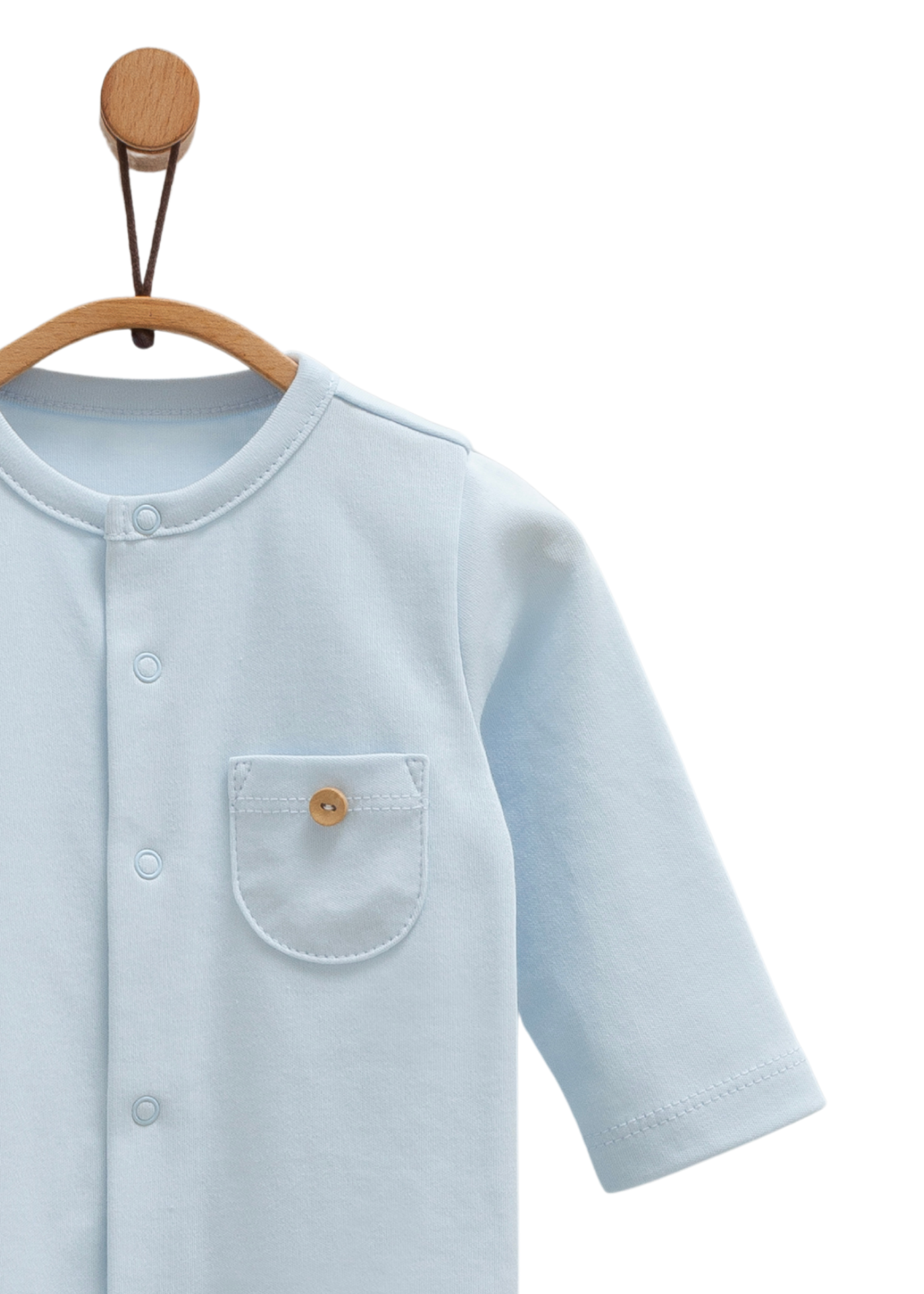 Salopeta Lunga Bleu cu Buzunar pe Piept TE1459 Mell Sweet Baby