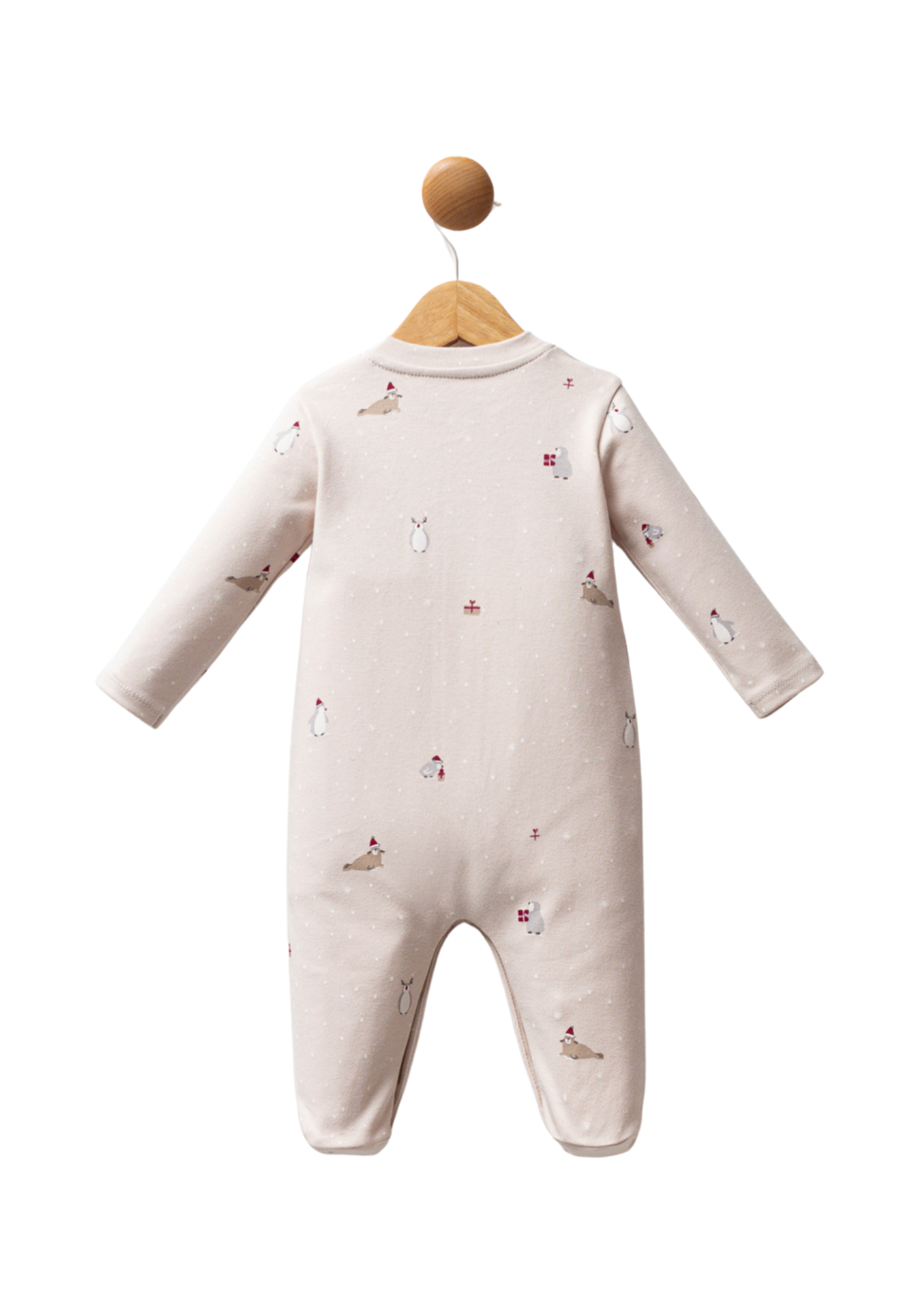 Salopeta Lunga Bej cu Imprimeu Pinguini USB2531 Us Polo Assn