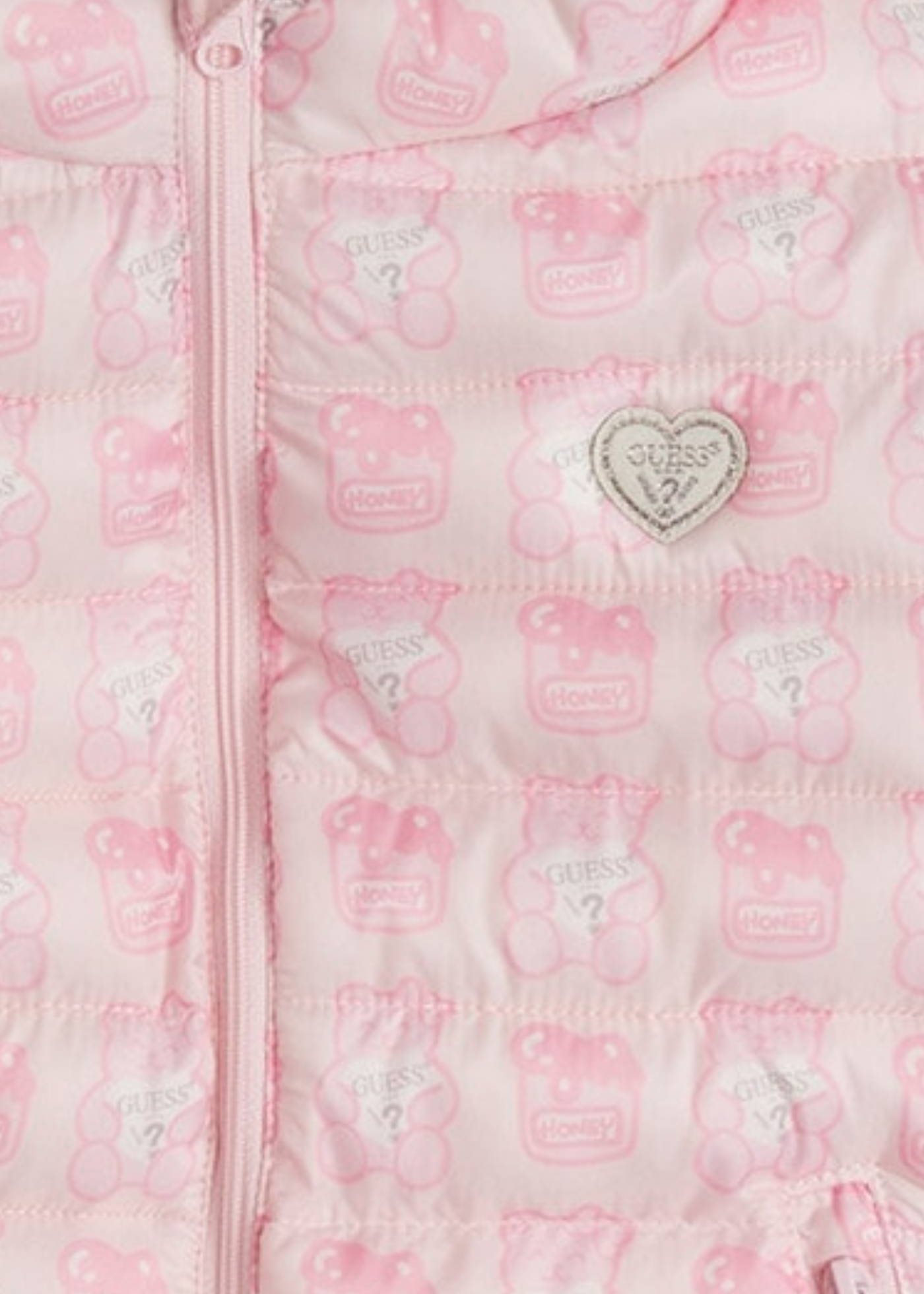 Geaca din Fas Roz cu Ursuleti H1YT03 WB310 P6L0 Guess