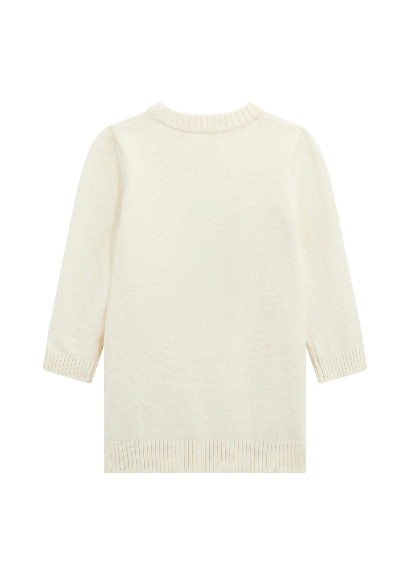 Rochie Tricotata cu Maneca Lunga Crem si Urs K5BK01 Z3GS0 G012 Guess