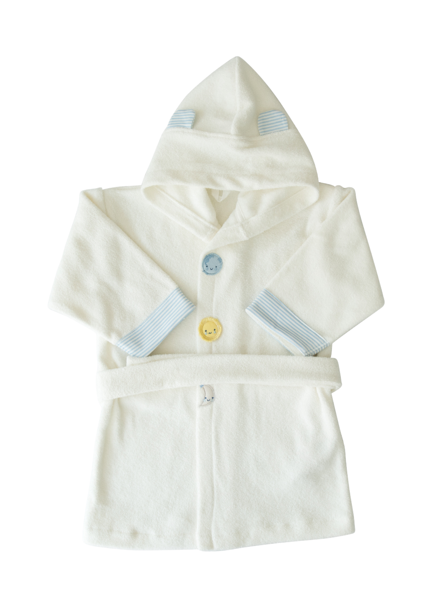 Set pentru Baita cu Halat si Prosop Alb cu Bleu Organic Dreams S26319 KitiKate