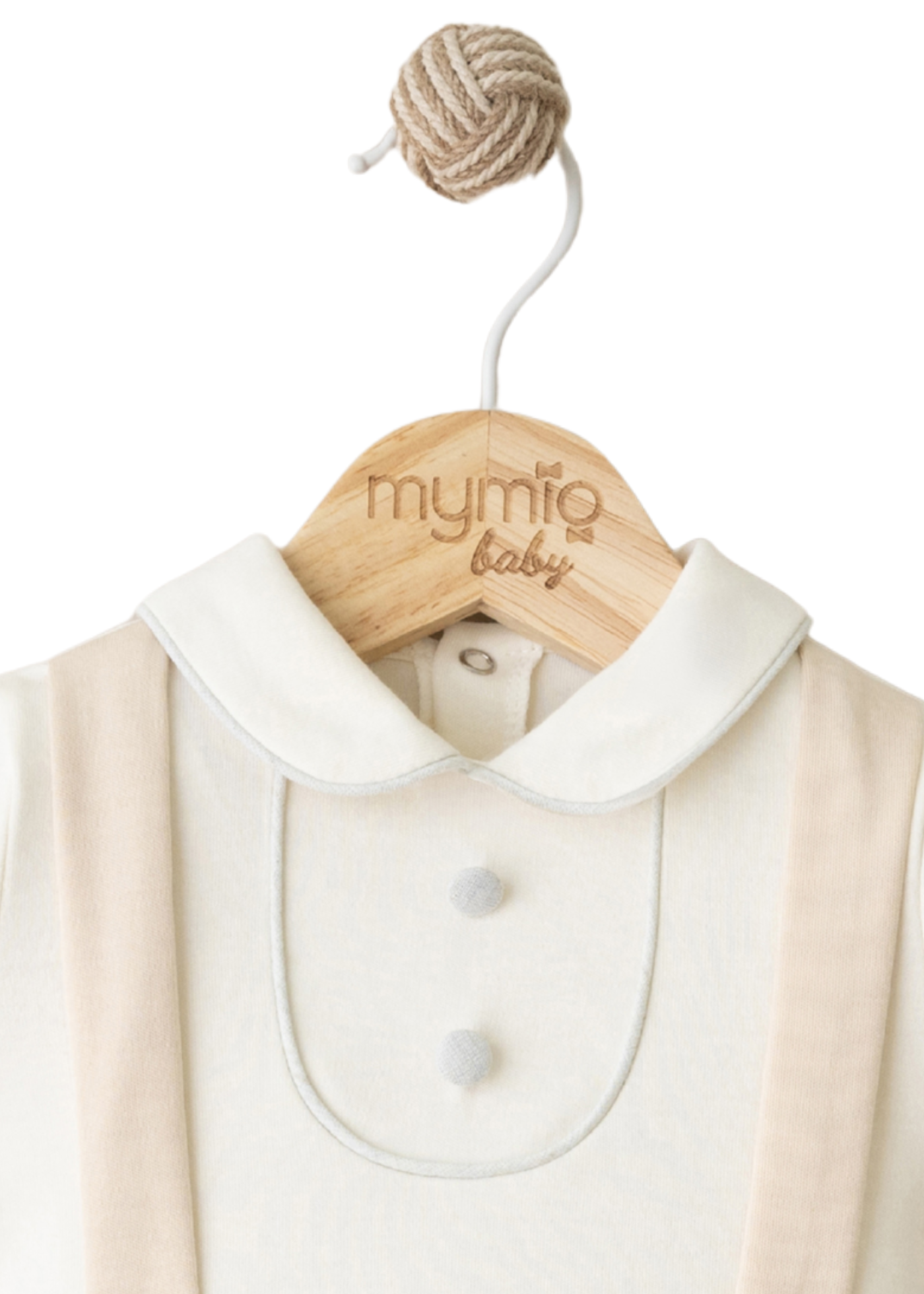 Salopeta Lunga Bej cu Bust Crem si Guler 4070 MyMio