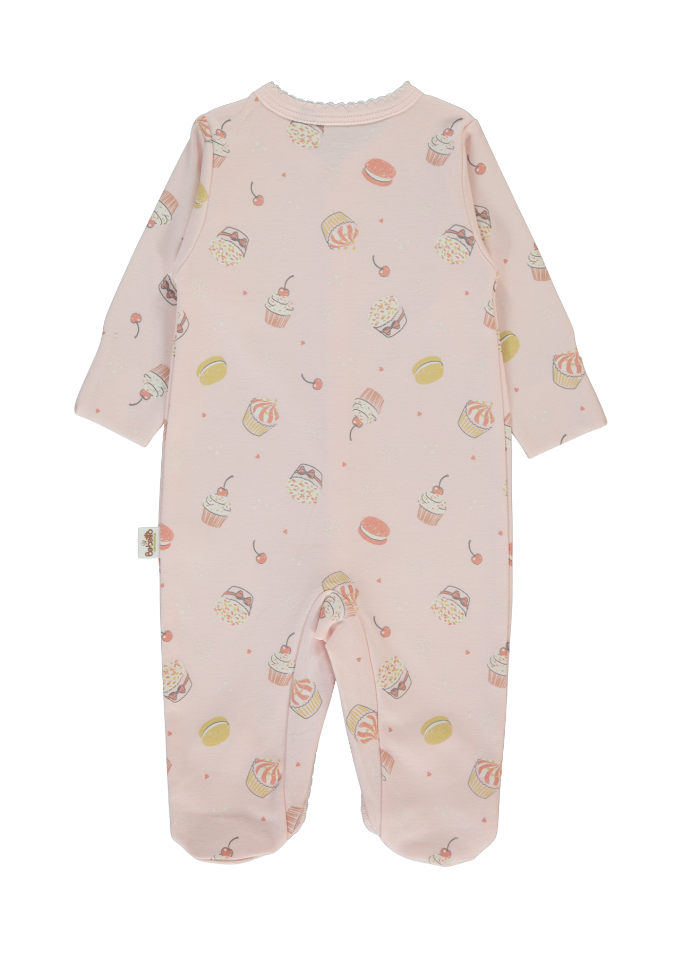 Salopeta Lunga Roz cu Imprimeu Briose T4081 Bebetto