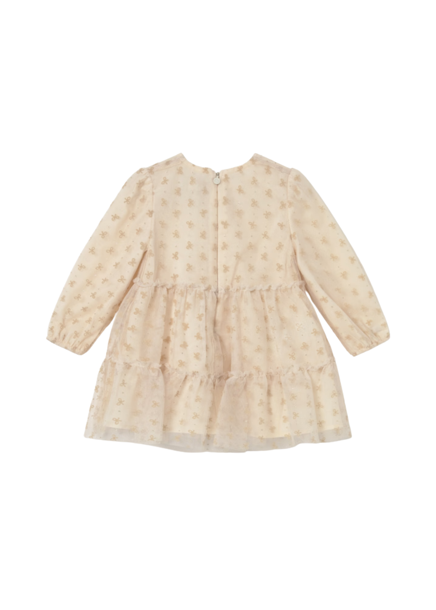 Rochie din Tulle  Crem cu Maneca Lunga Mayoral