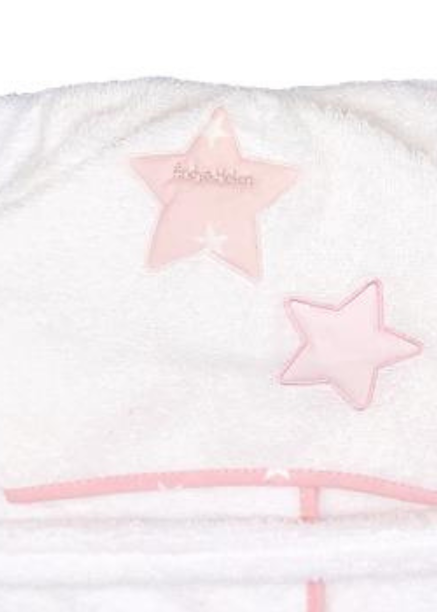 Halat de Baie Alb cu Stelute Roz M – ½ ani D900MD50 Andy&Helen