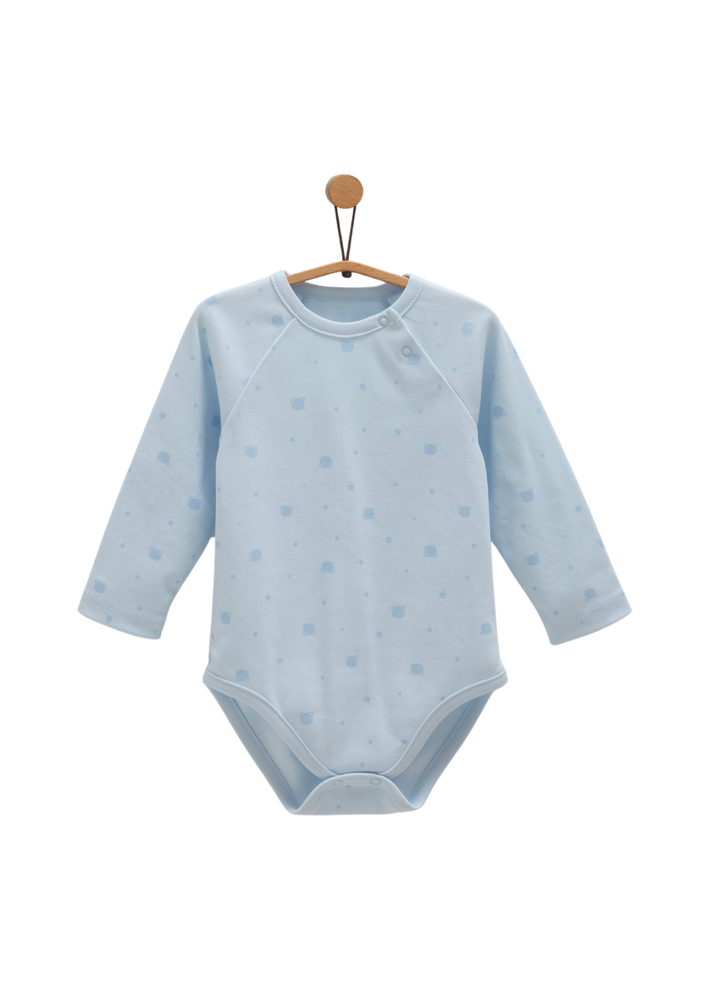 Set 2 Body cu Maneca Lunga Bleu cu Ursi BE1463 Mell Sweet Baby