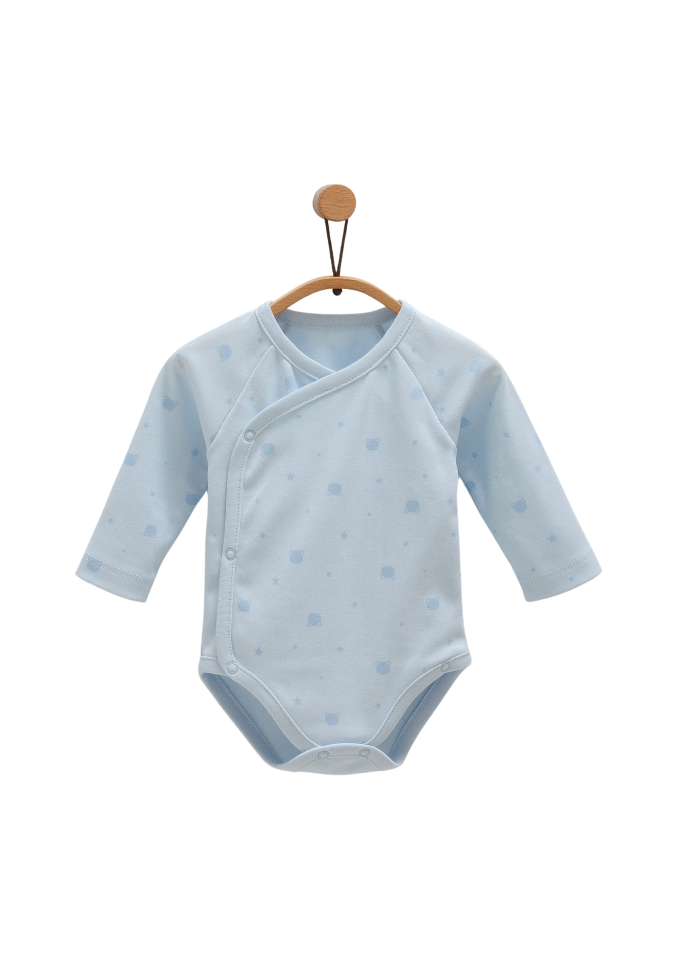 Set 2 Body cu Maneca Lunga Bleu cu Ursi BE1461 Mell Sweet Baby