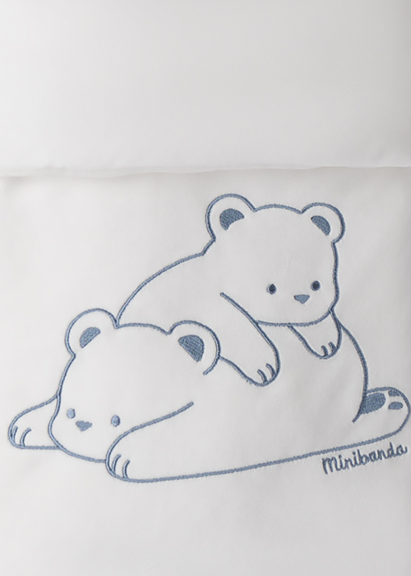 Pled Matlasat Crem cu Albastru cu Ursi 3.F306/00 Minibanda