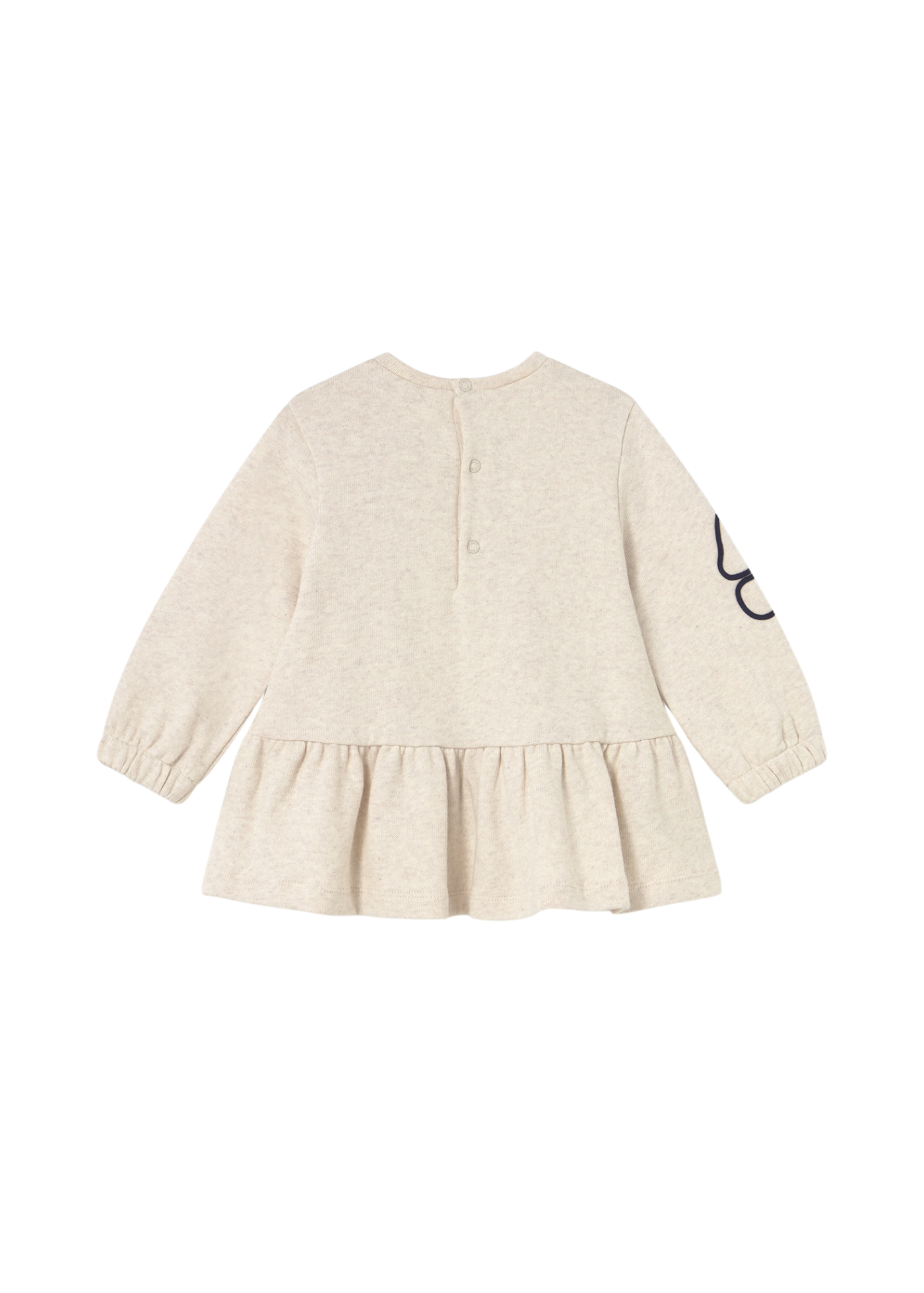 Rochie Bej cu Maneca Lunga cu Flori 2917 Mayoral