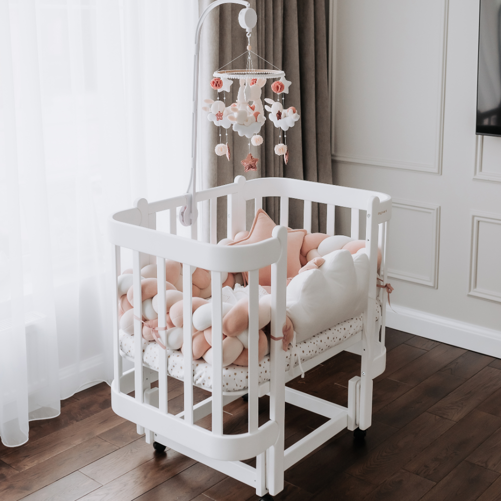 Nika Convertible Crib 5 in 1 White with Thick Bars 60x95/120cm Ingvart 