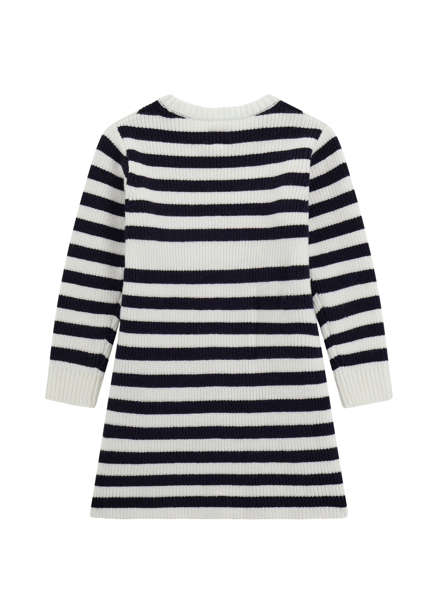 Rochie Tricotata cu Maneca Lunga Alb cu Dungi Bleumarin K5YK07 Z3FU0 S735 Guess